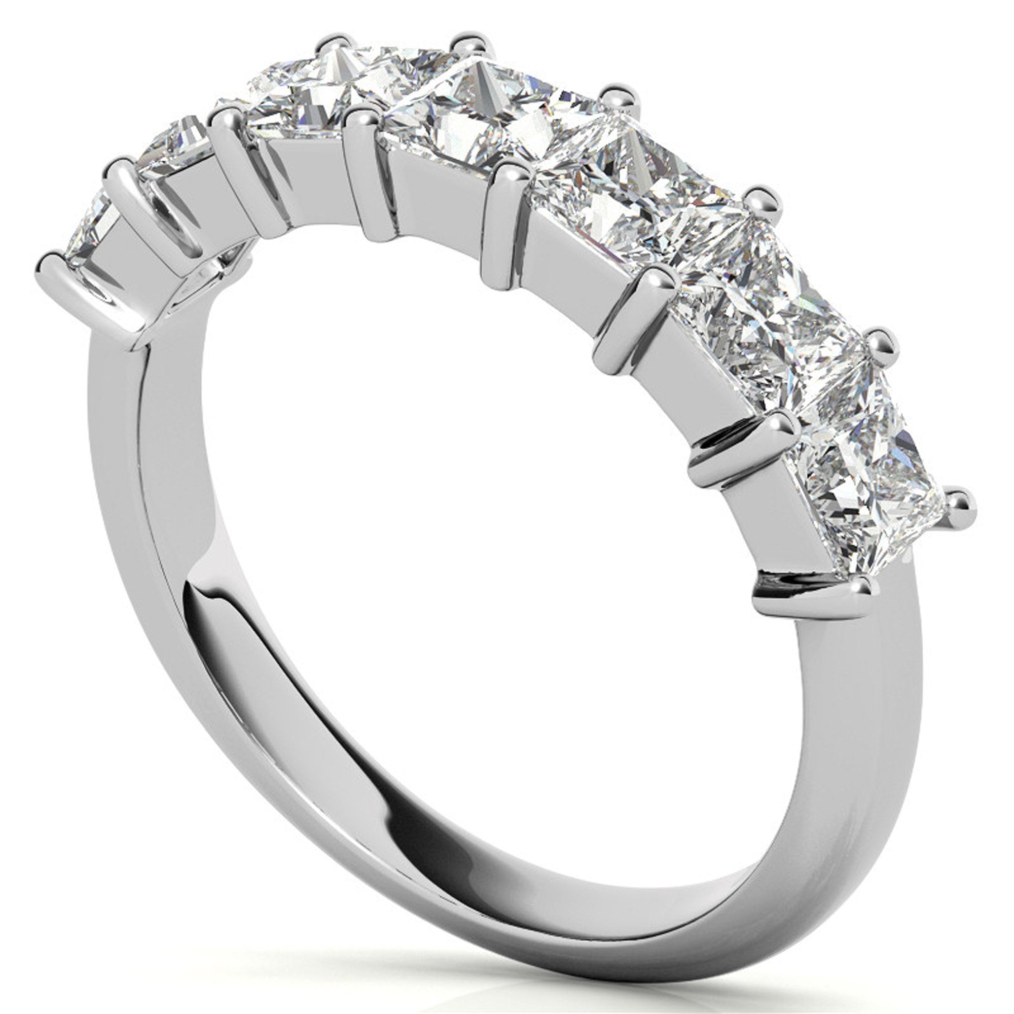 Princess Cut Seven Stone Ring