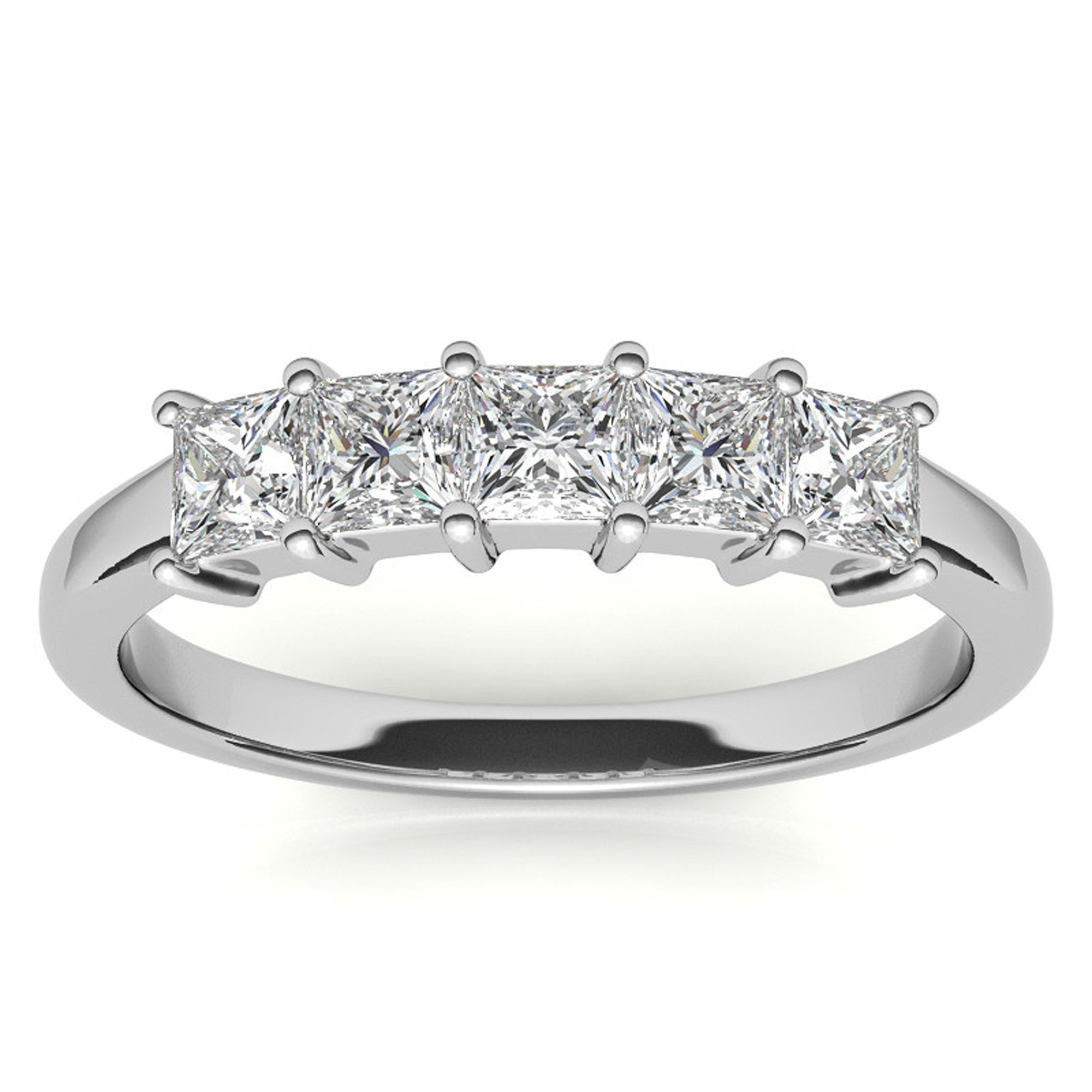 Five Stone Princess Cut Ring