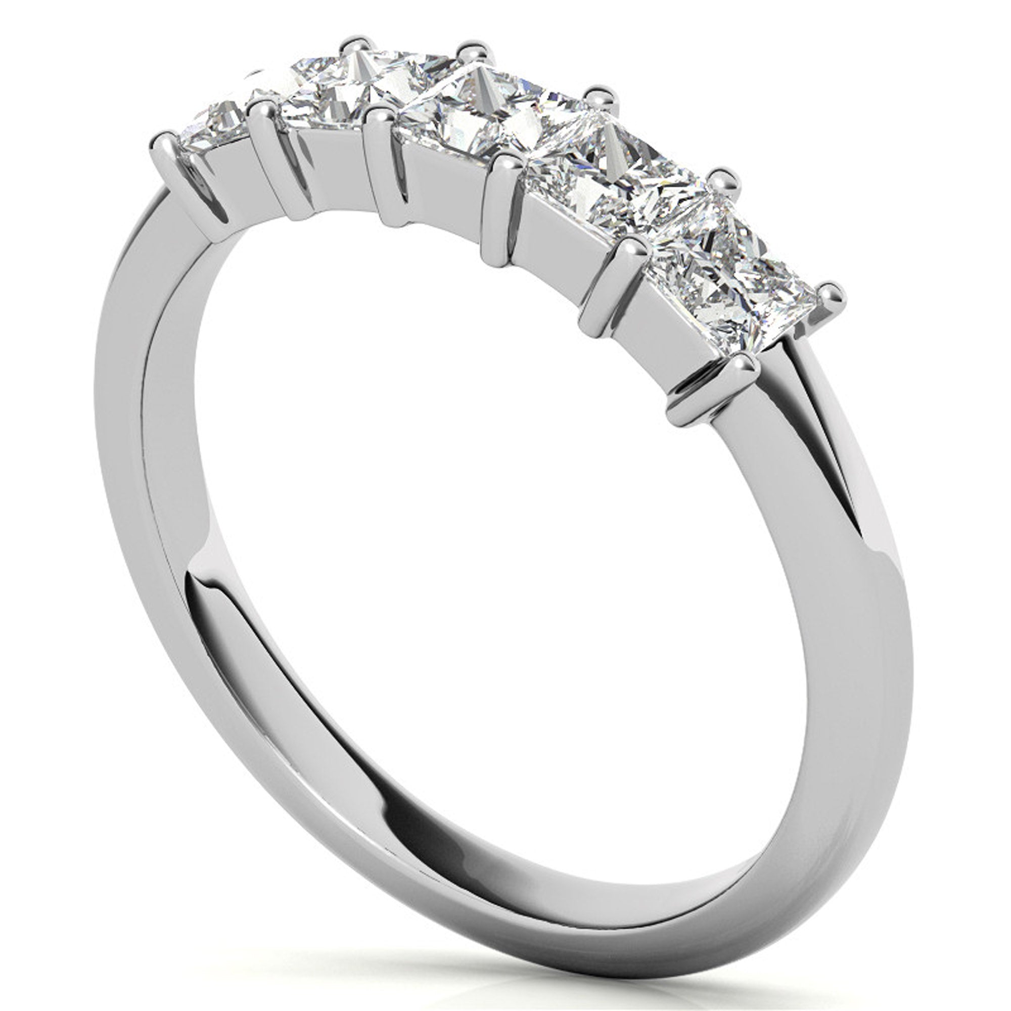 Five Stone Princess Cut Ring