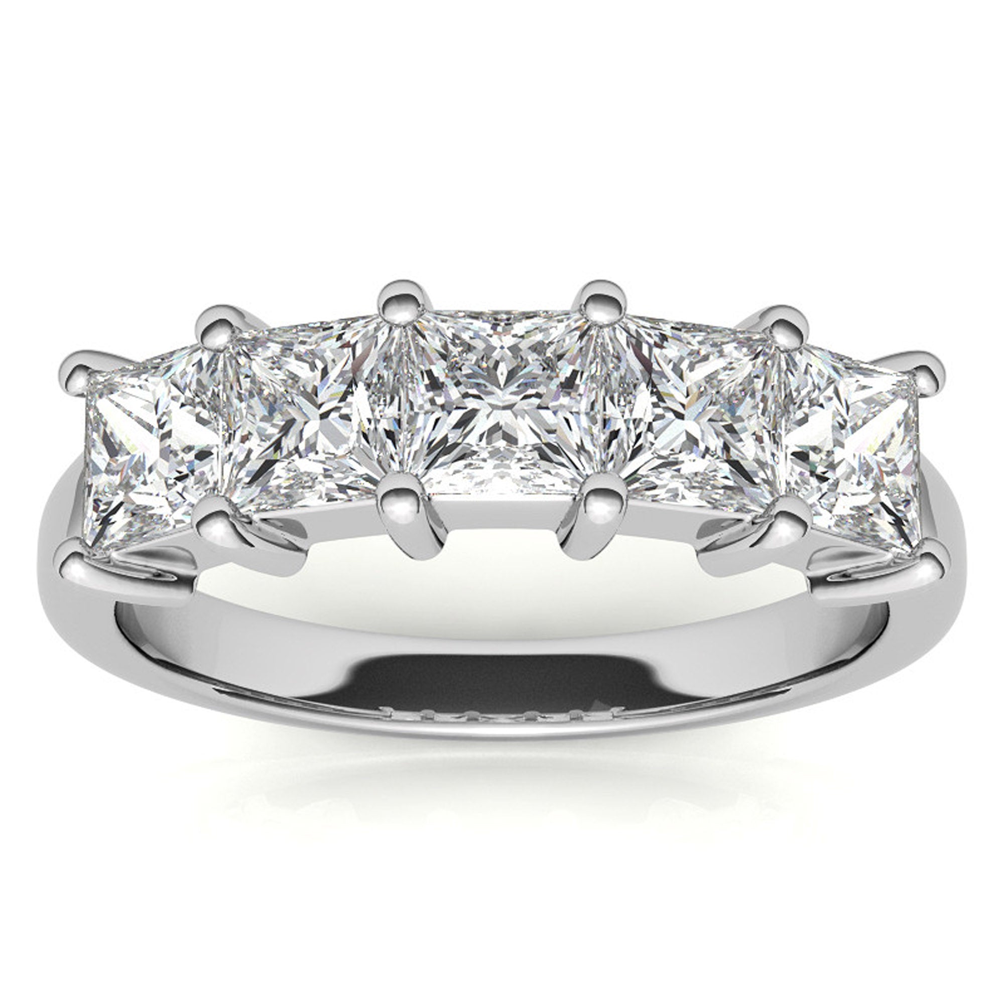 Elegant Five Stone Sparkle Ring