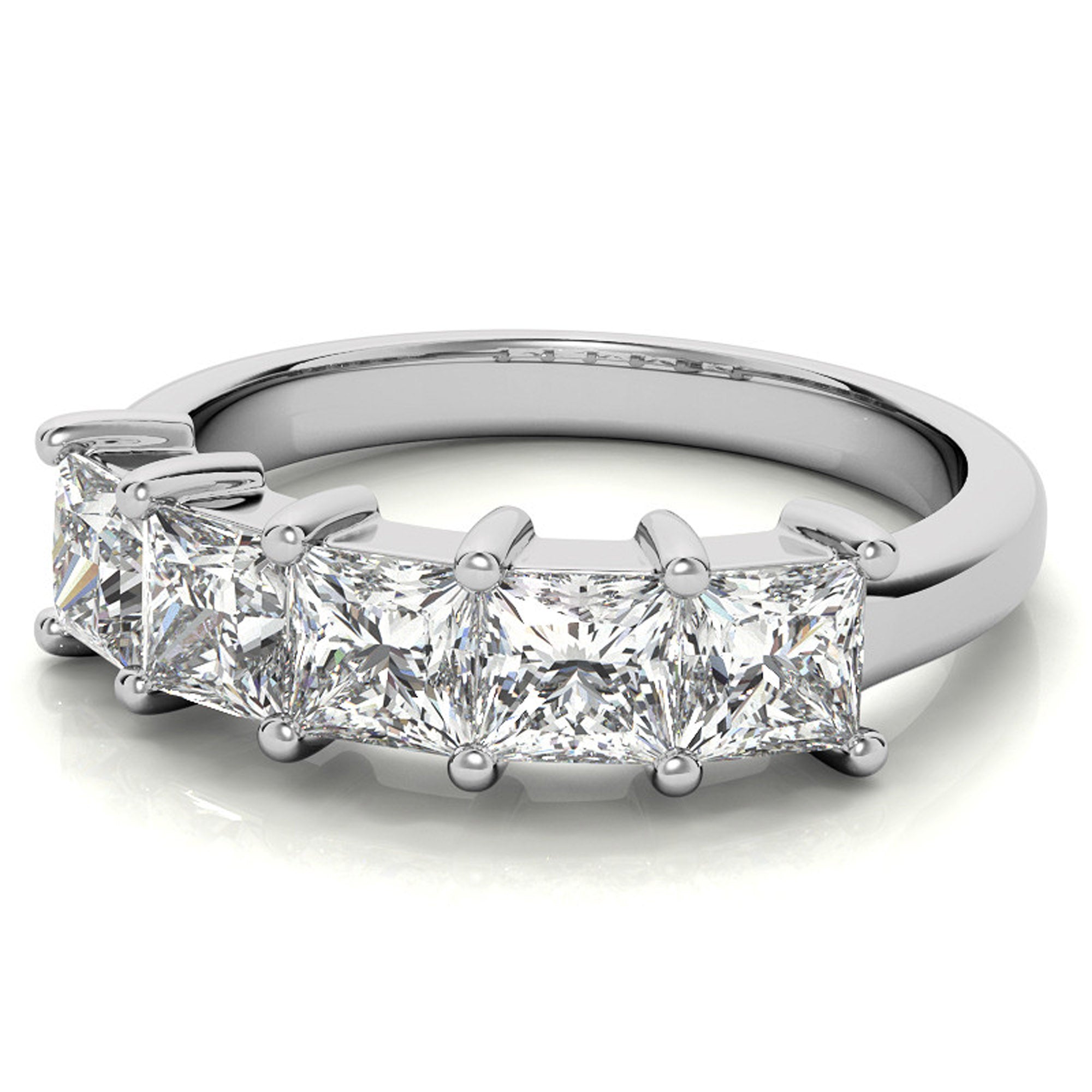 Elegant Five Stone Sparkle Ring