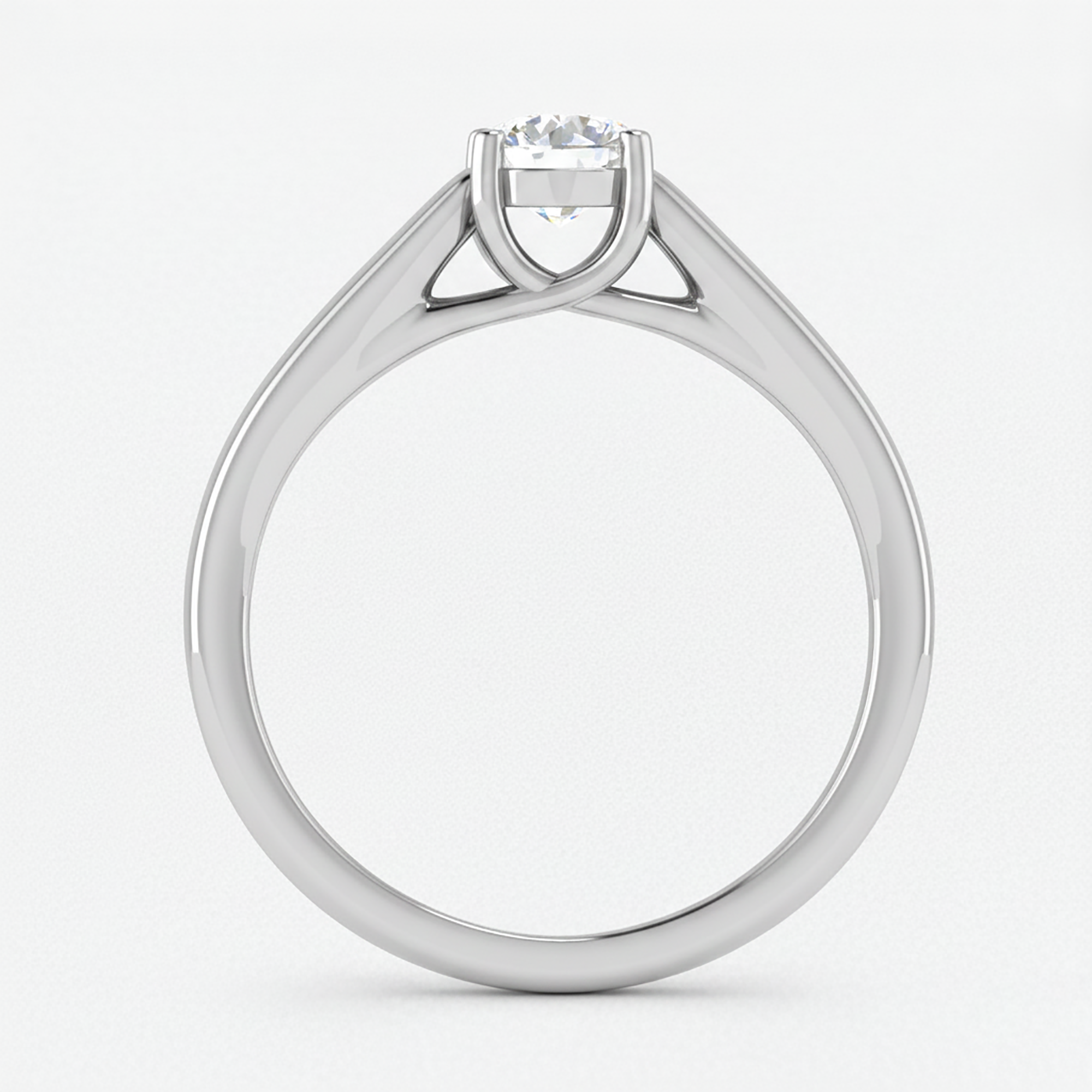 Classic Solitaire Ring in Sterling Silver