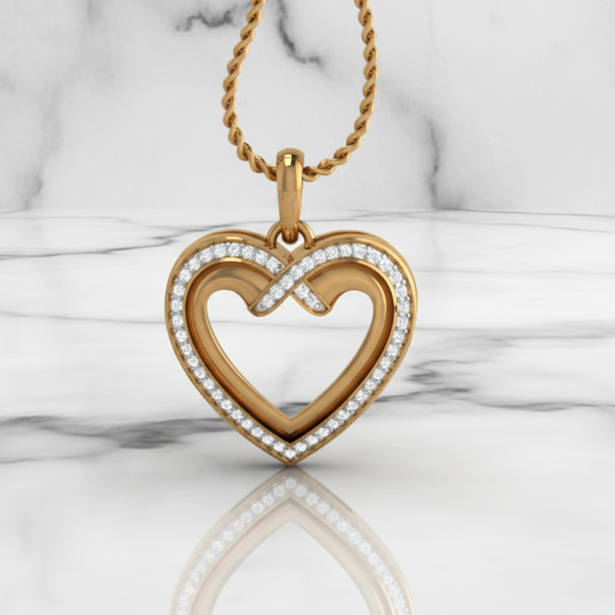 Yellow Gold Heart Pendant