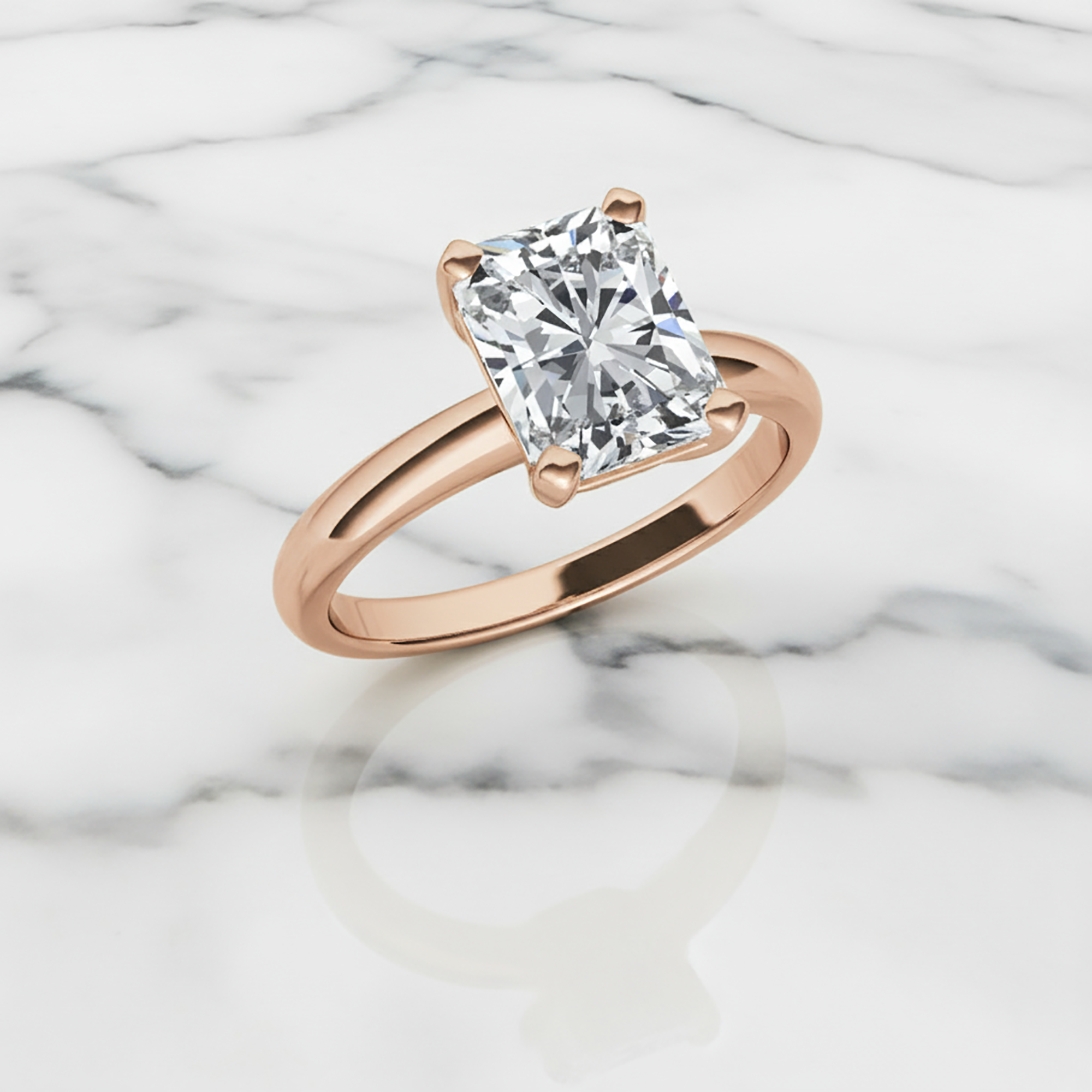 Sparkling Radiant Cut Ring for Her