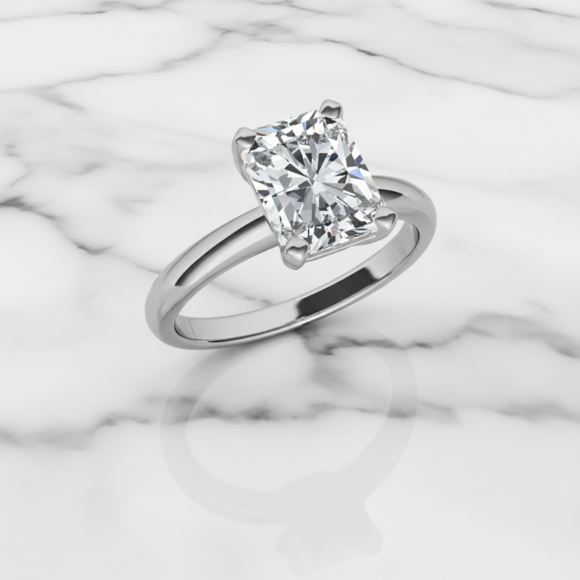Sparkling Radiant Cut Ring for Her