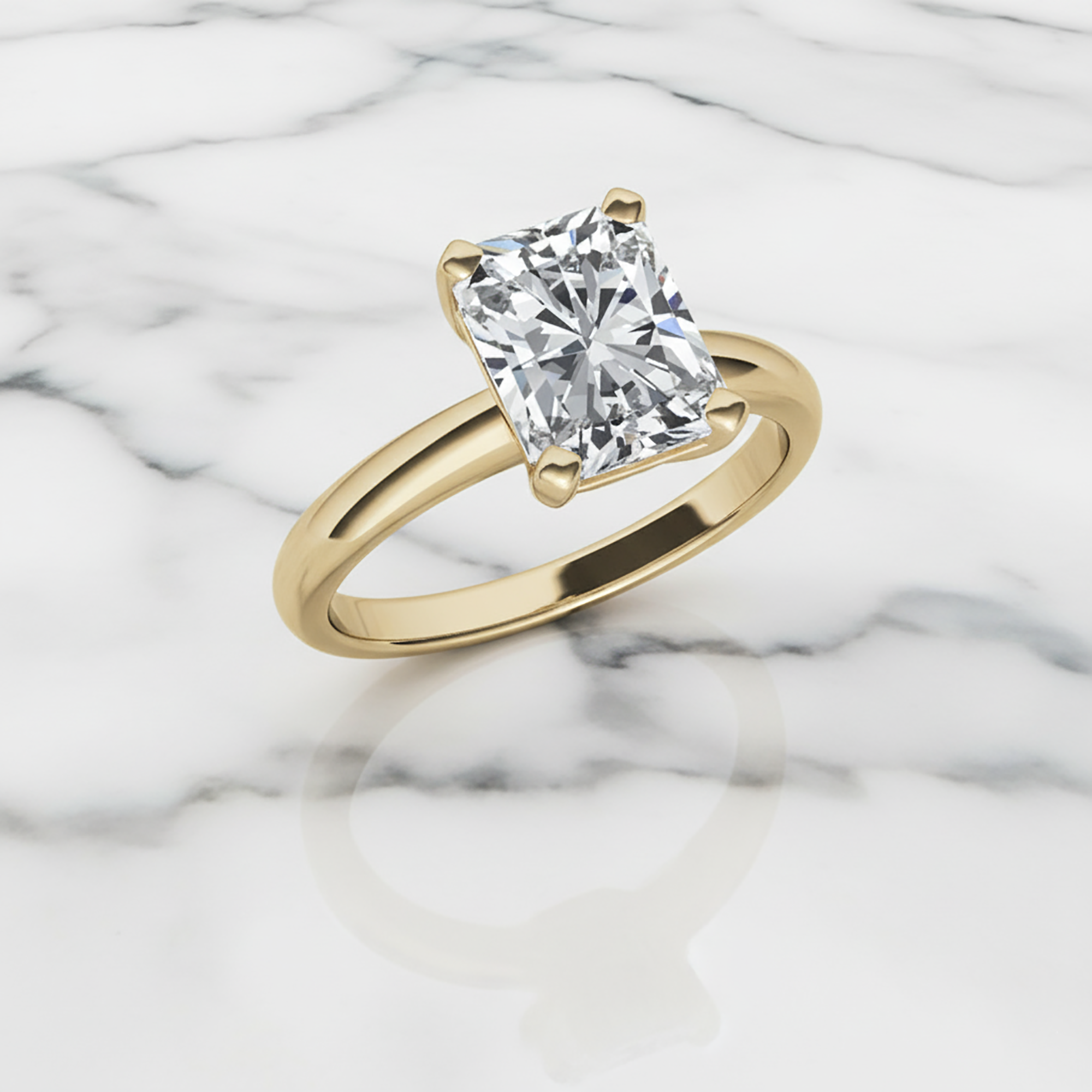Sparkling Radiant Cut Ring for Her