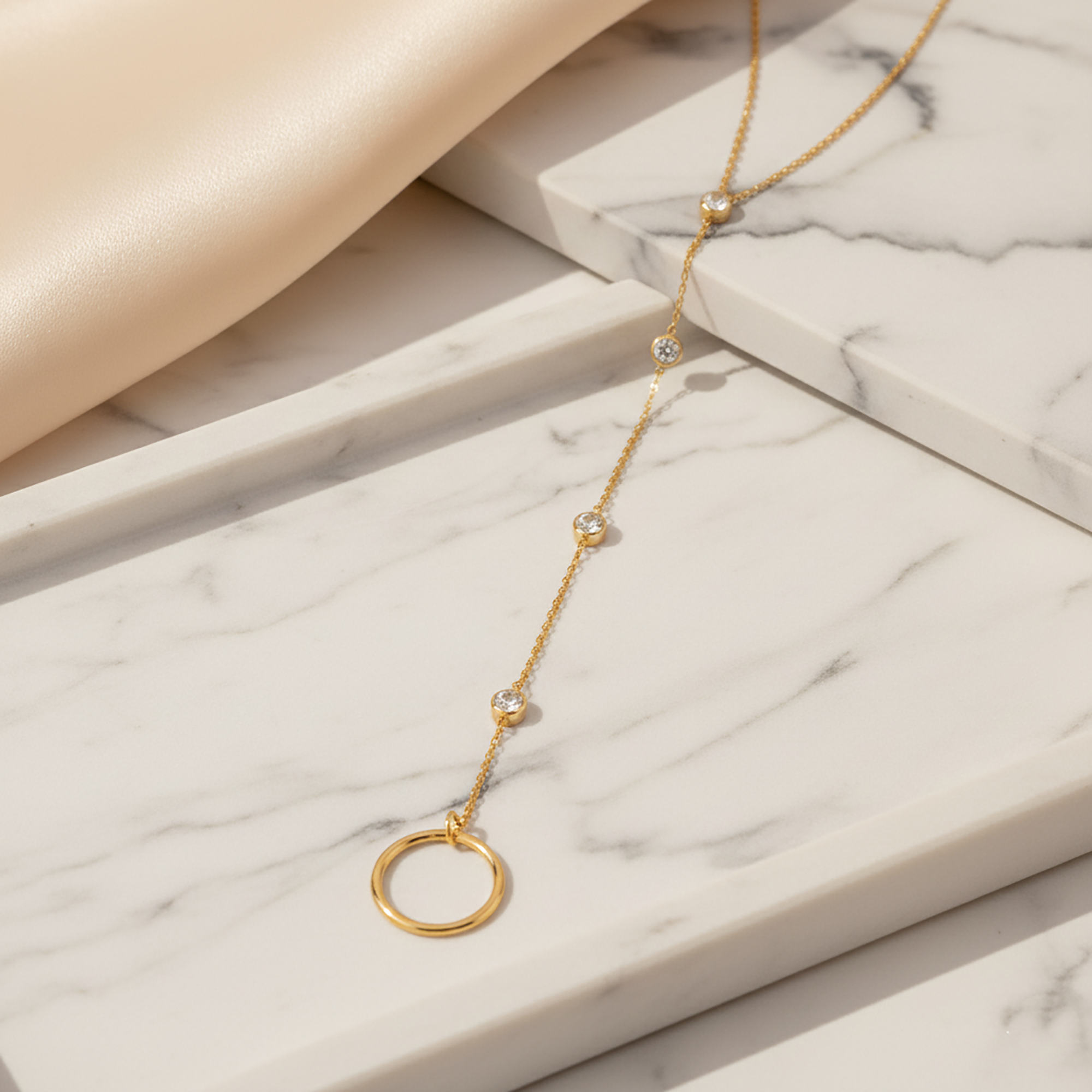 Elegant Vermeil Hand Chain