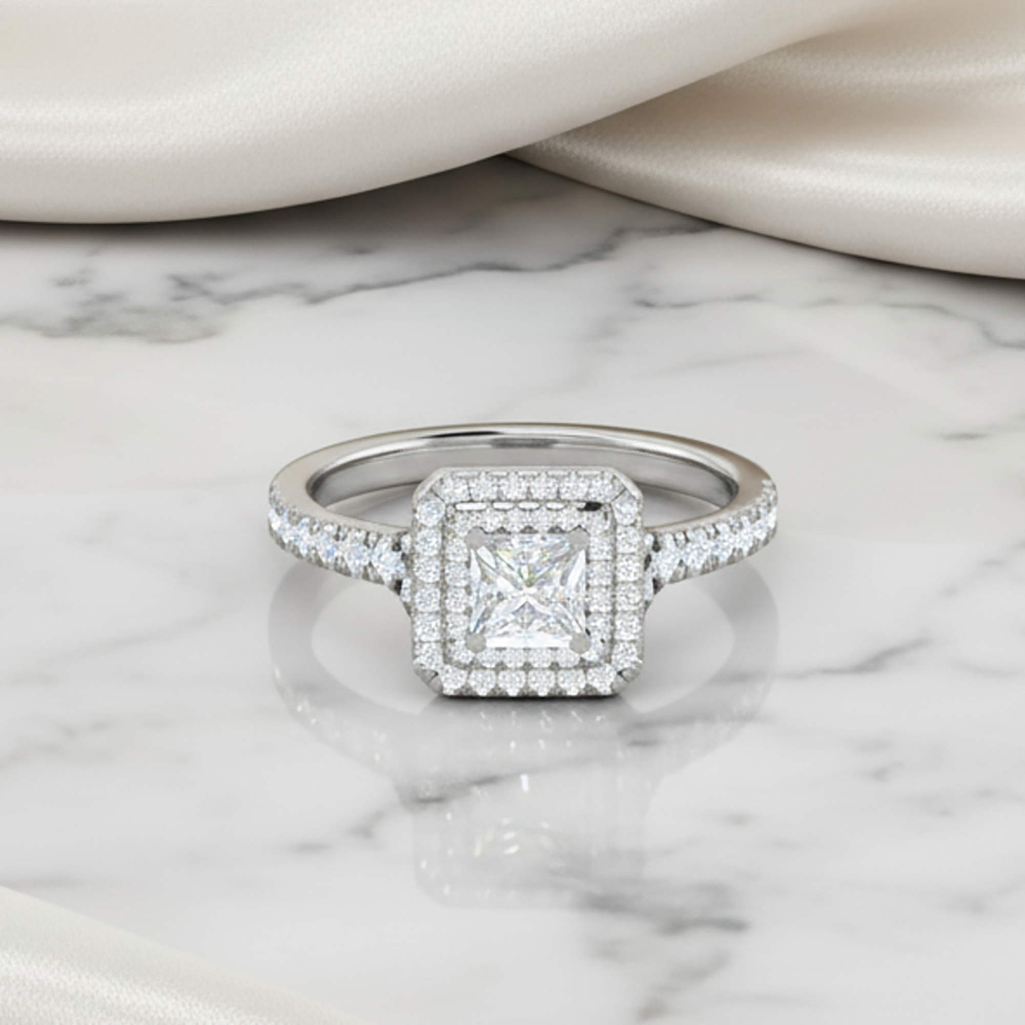 Sterling Silver Solitaire Engagement Ring