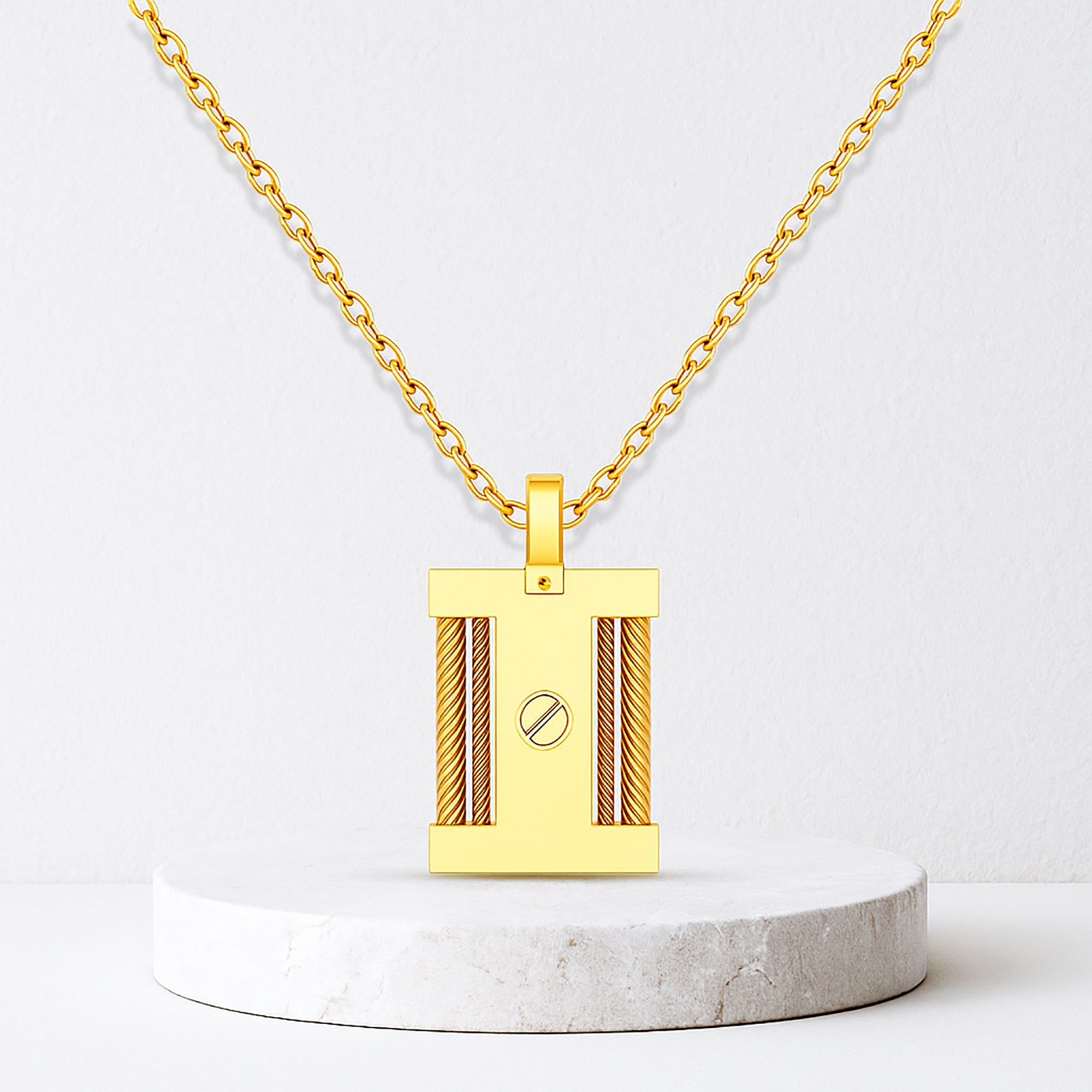 Men’s Fashion Pendant in Yellow Gold