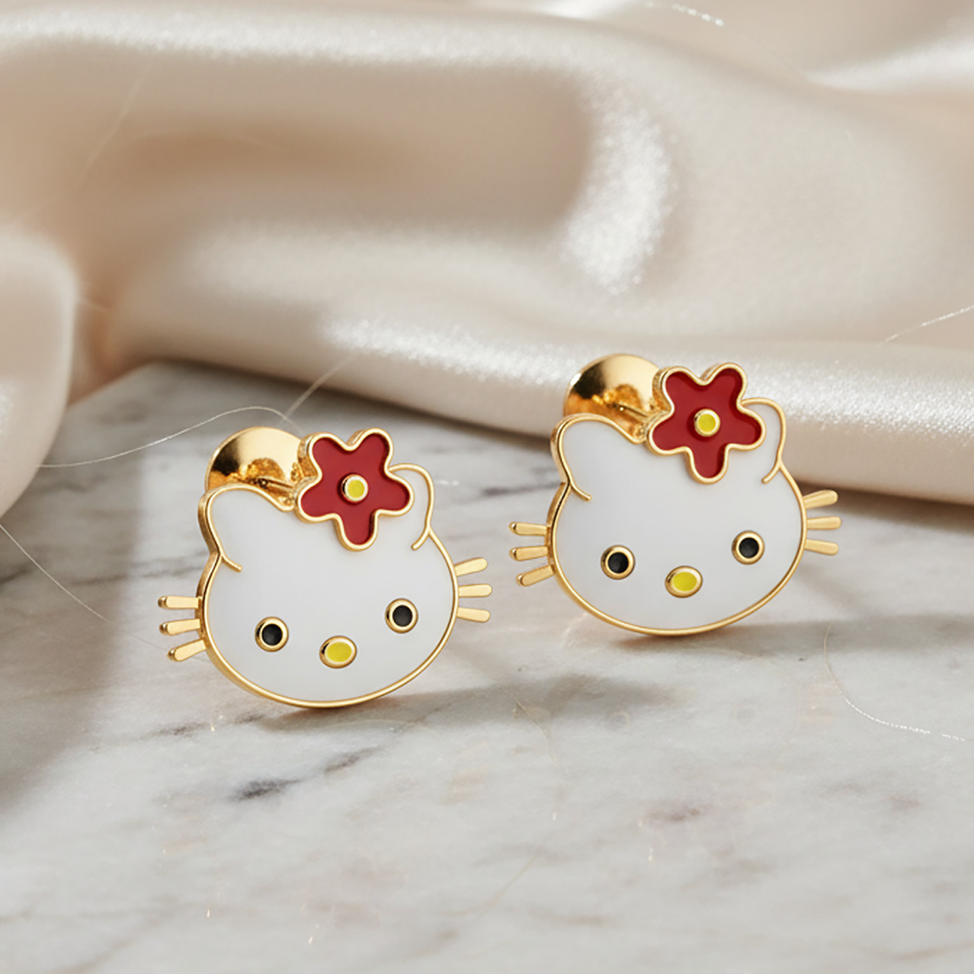 Gold Plated Hello Kitty Earring