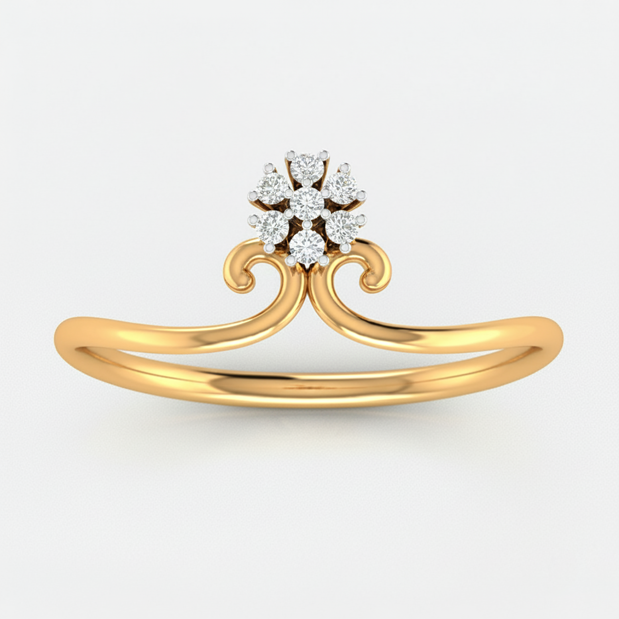 Elegant Floral Cluster Ring