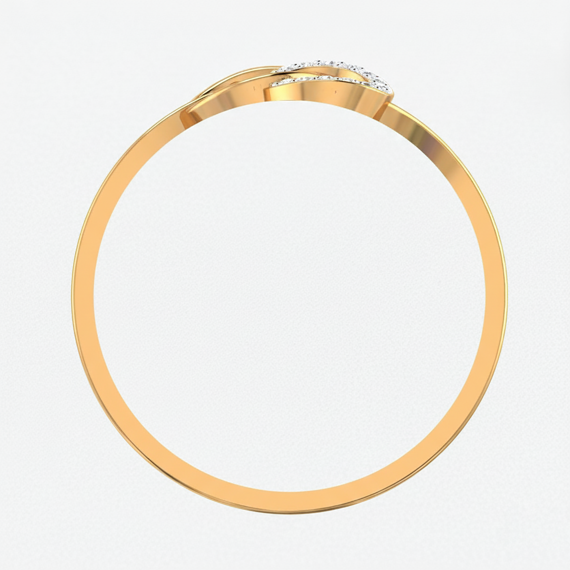 Double Loop Diamond Stylish Ring
