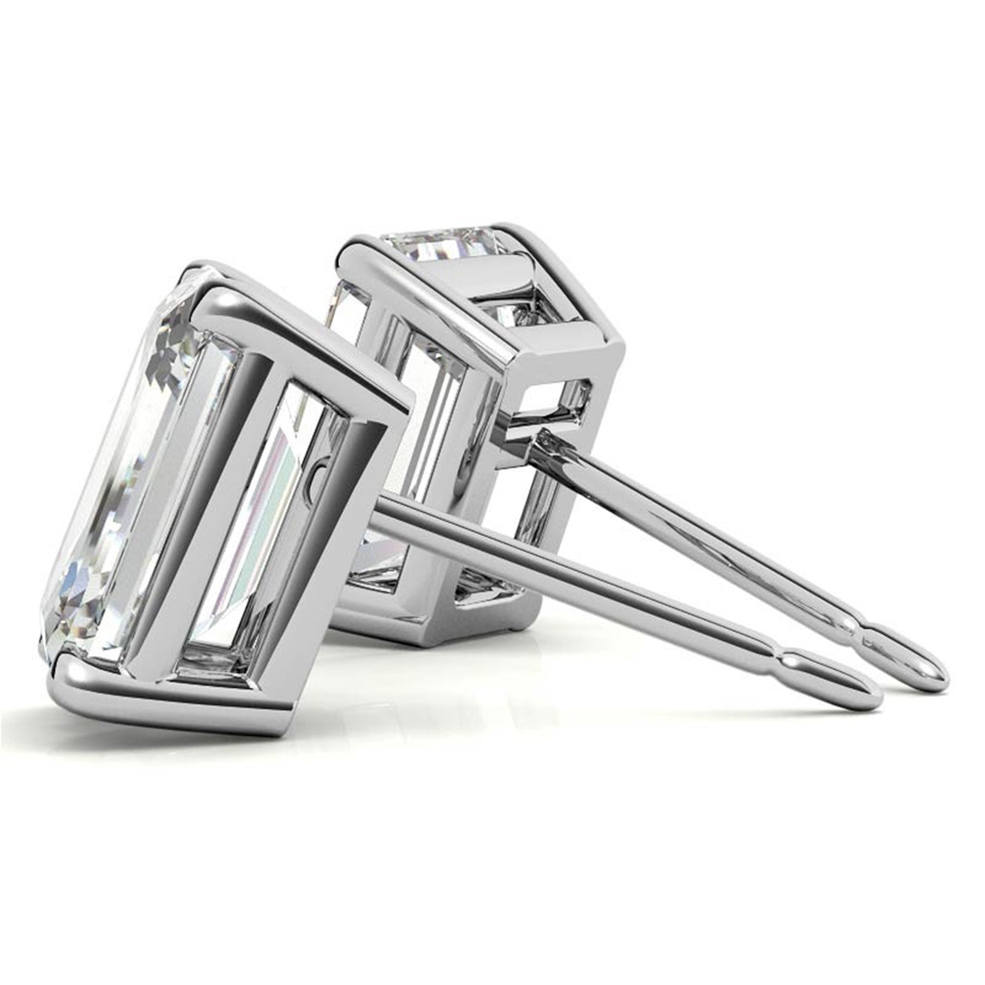 Emerald Cut Pendant and Earrings Set for Women
