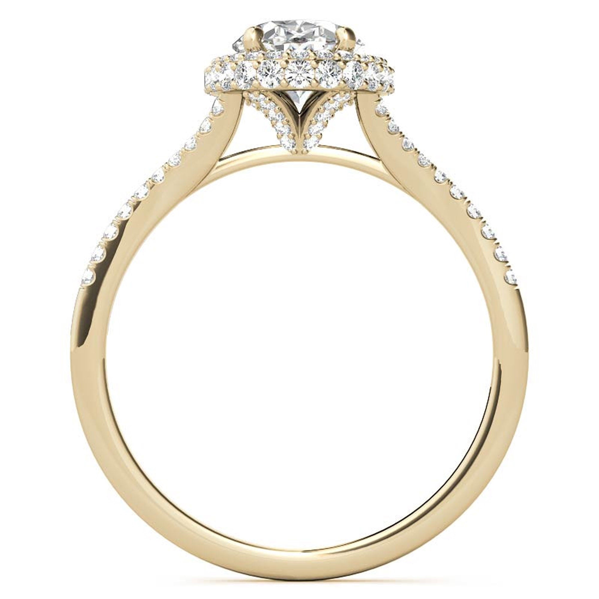 Silver double sparkle ring