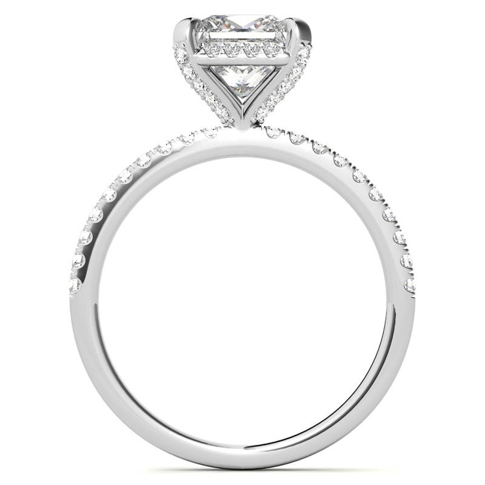 Silver Square Cut Solitaire Ring