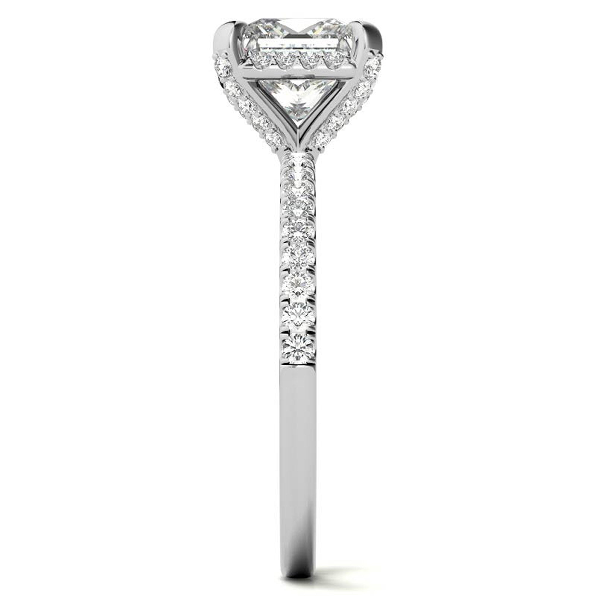 Silver Square Cut Solitaire Ring