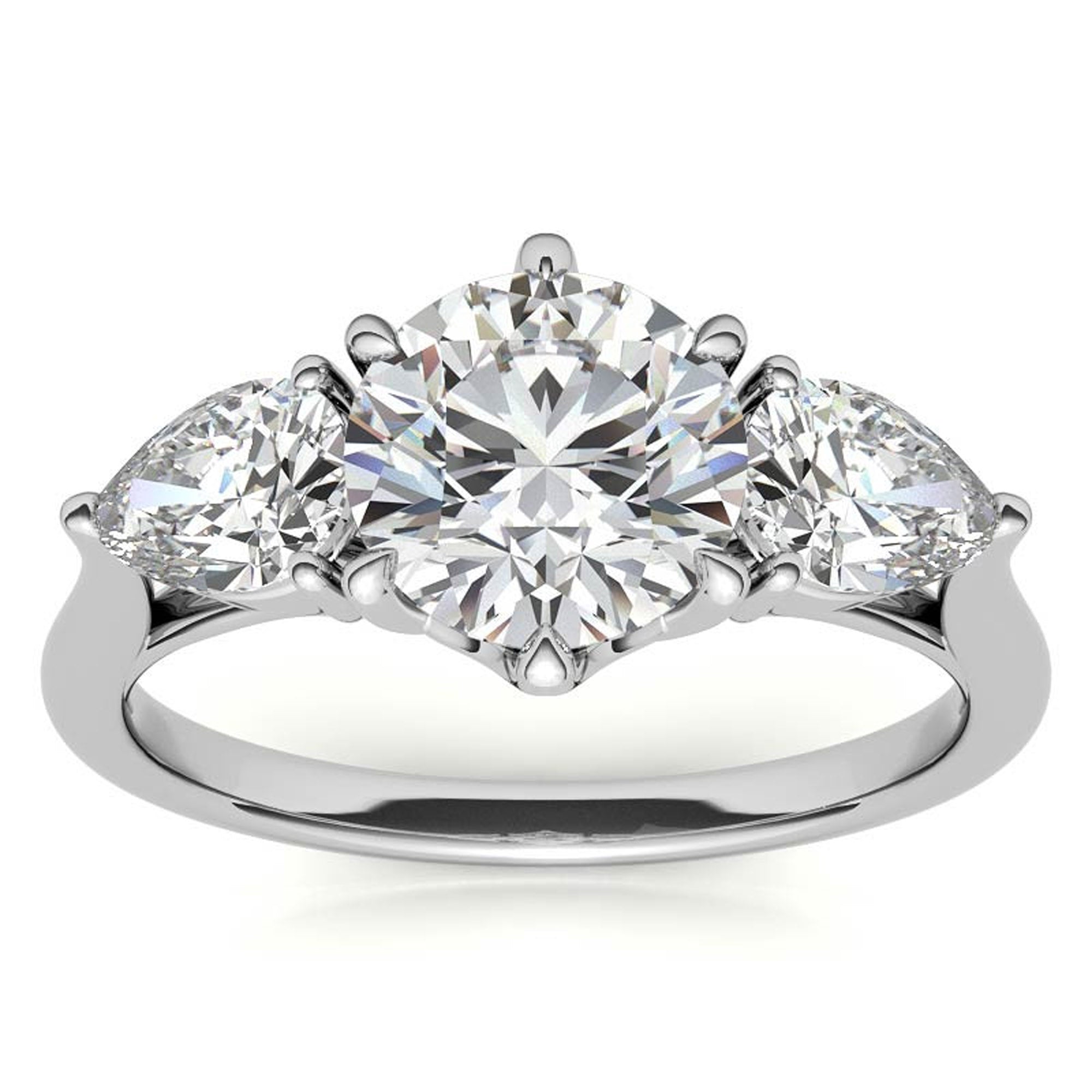 Stackable White Gold Ring Set