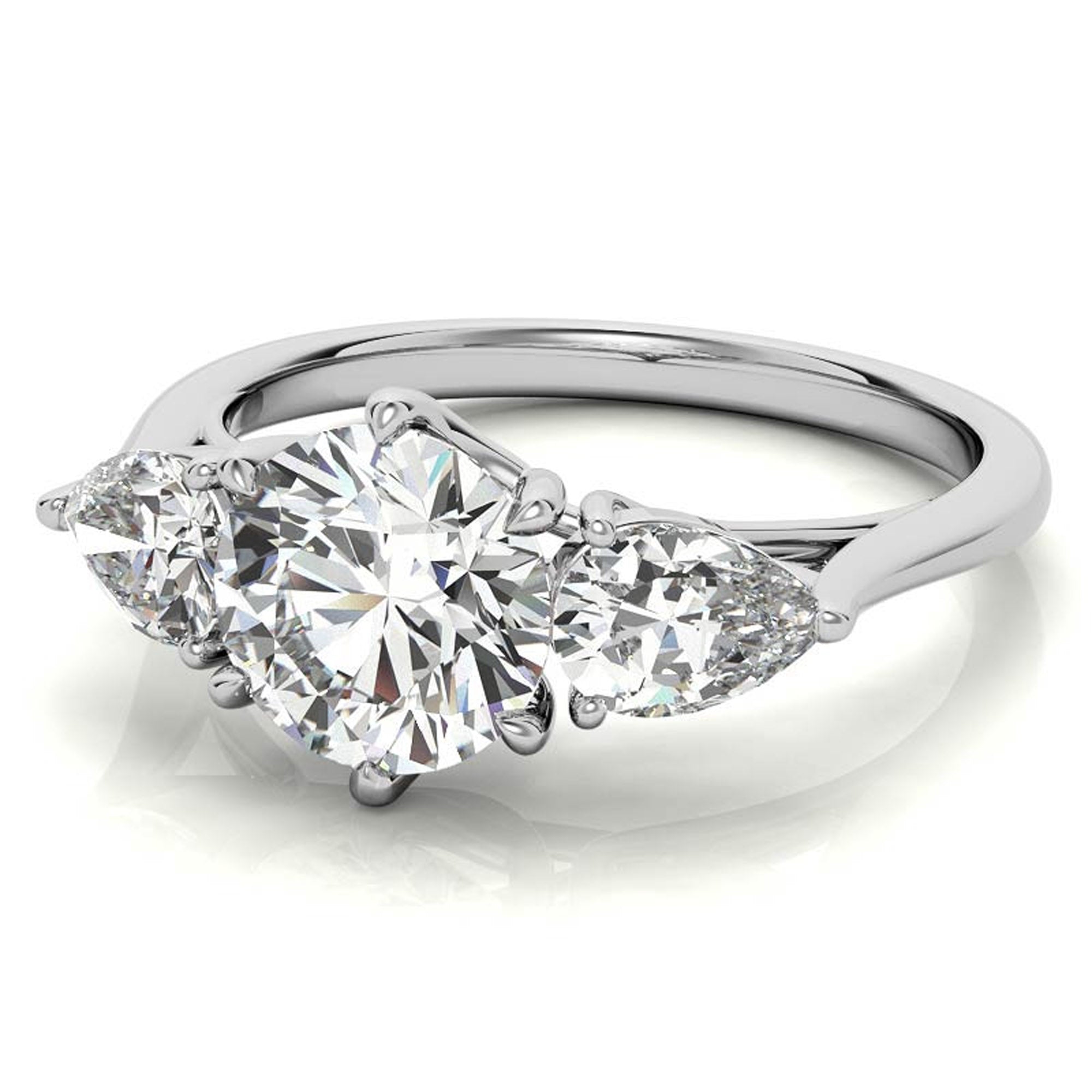Stackable White Gold Ring Set