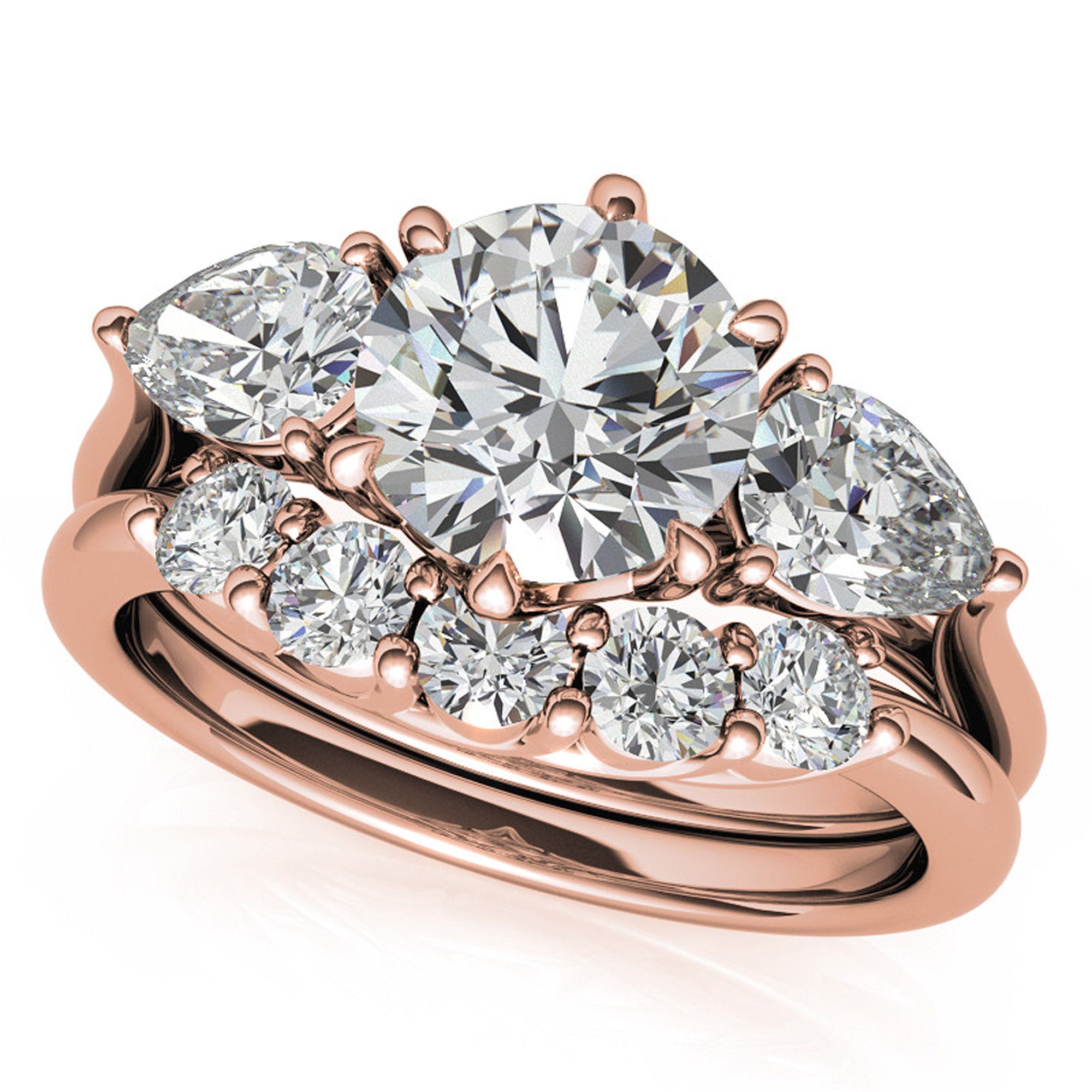 Stackable Rose Gold Ring Set