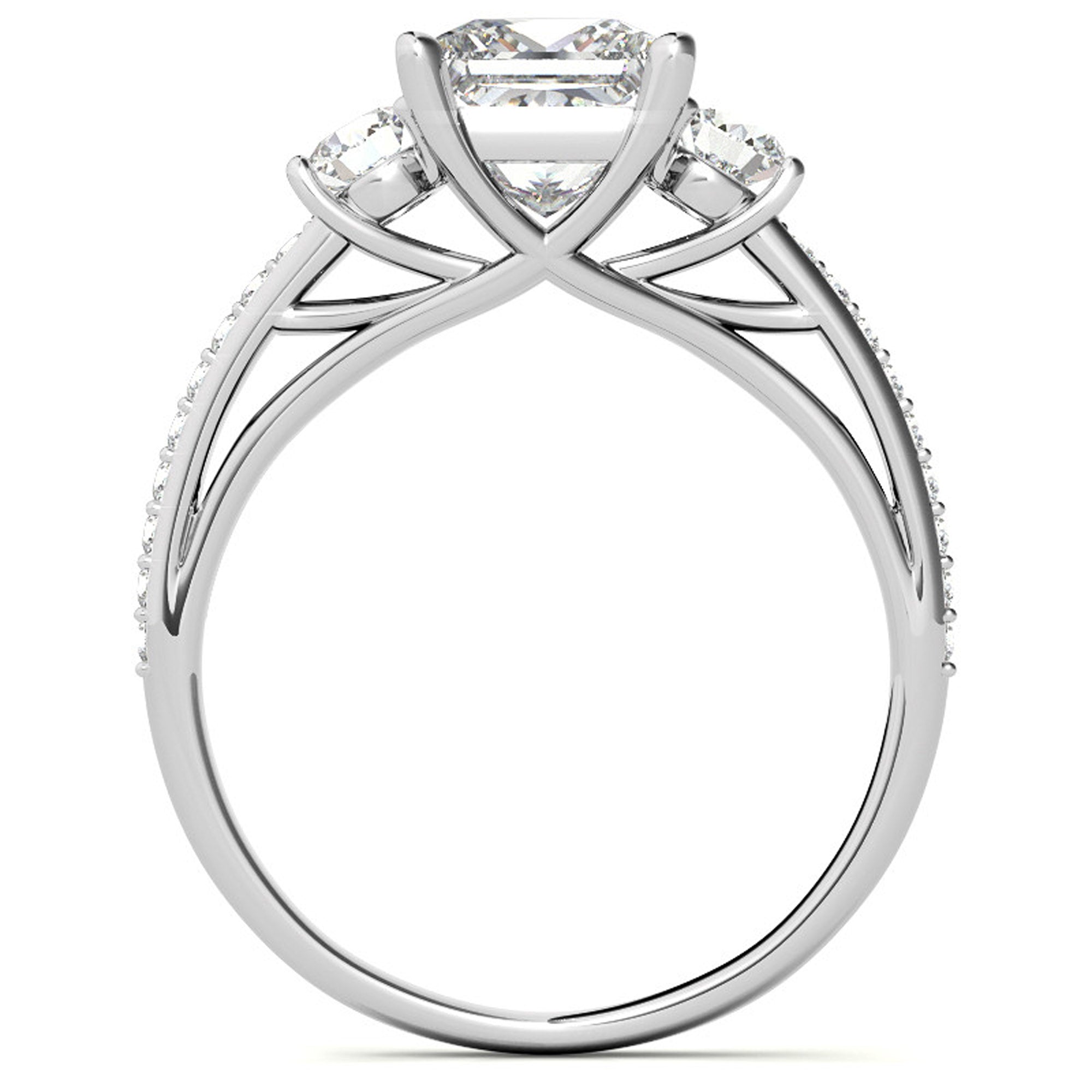 Timeless Princess Cut Trilogy Ring