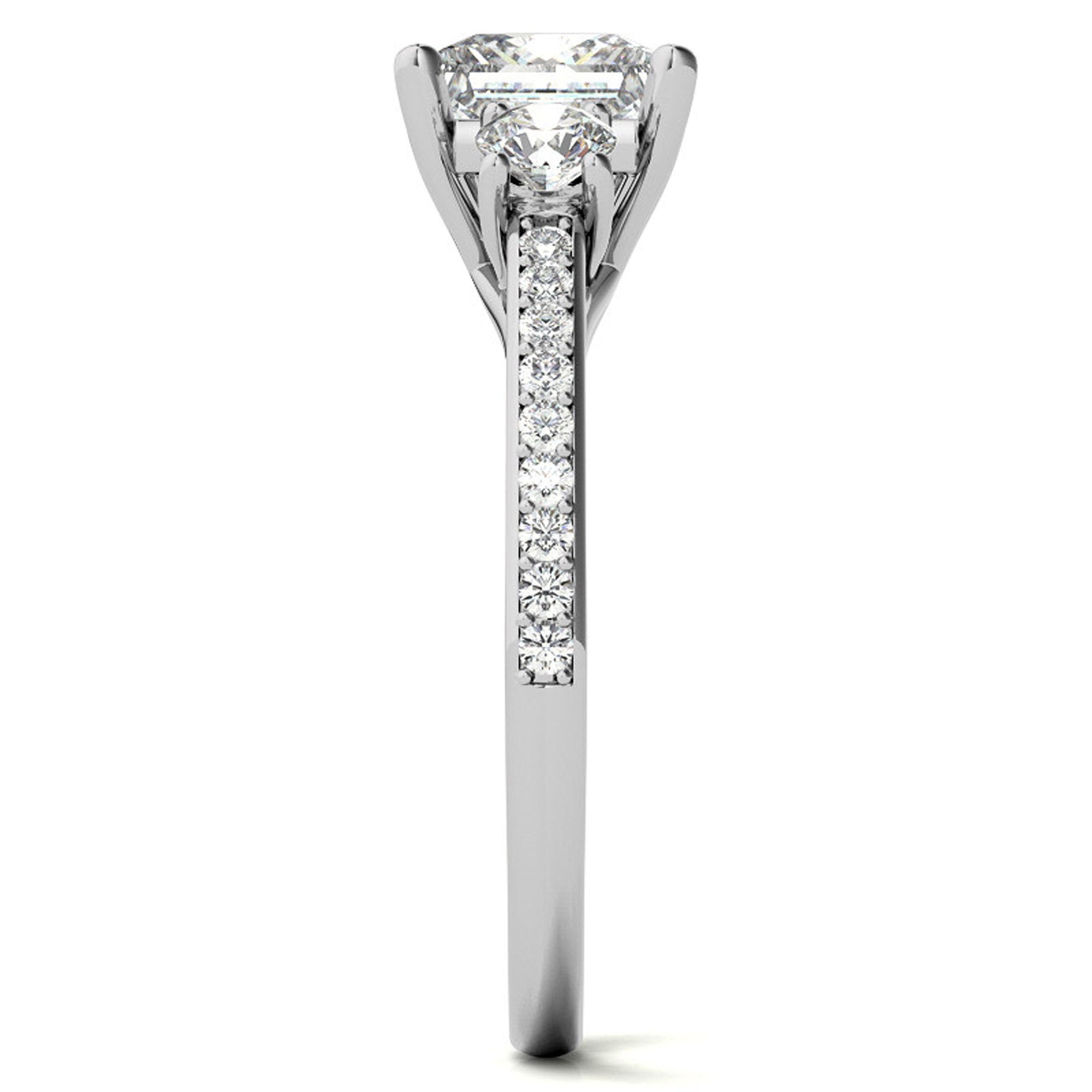 Timeless Princess Cut Trilogy Ring