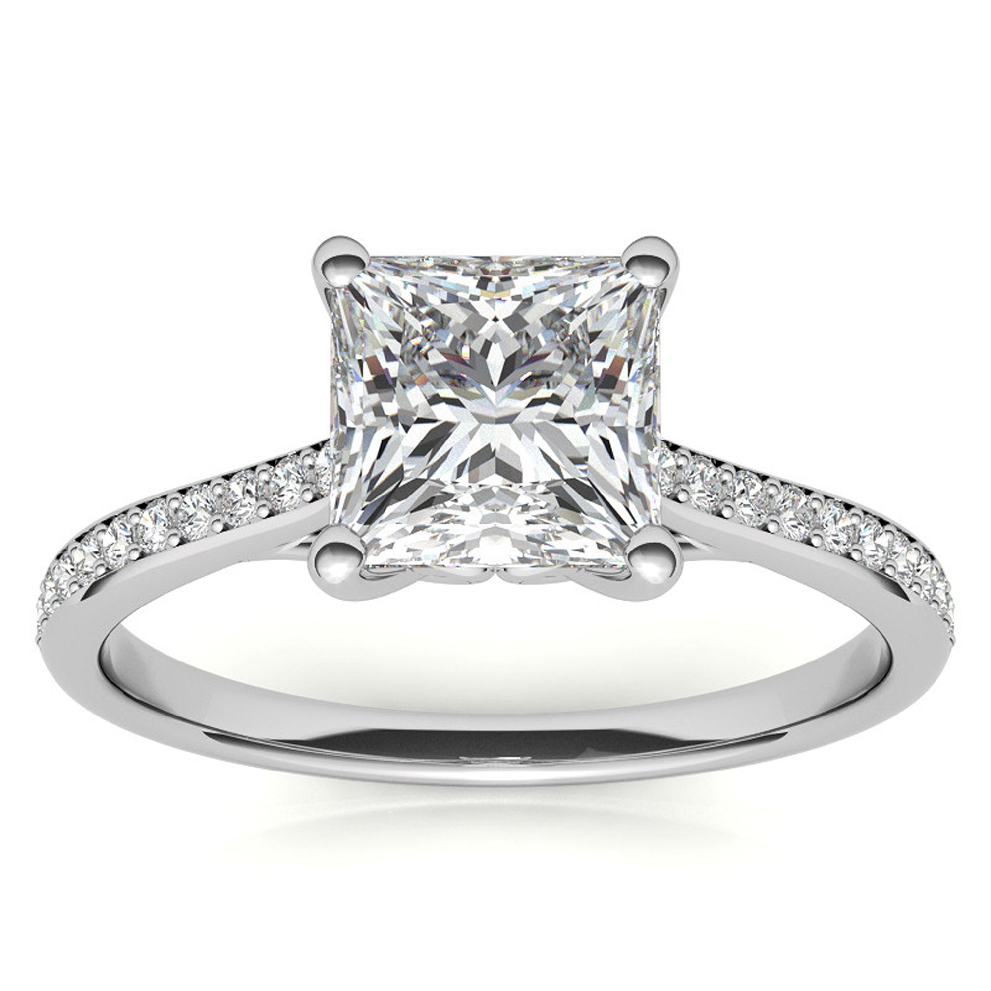Princess Cut Solitaire Anniversary Ring