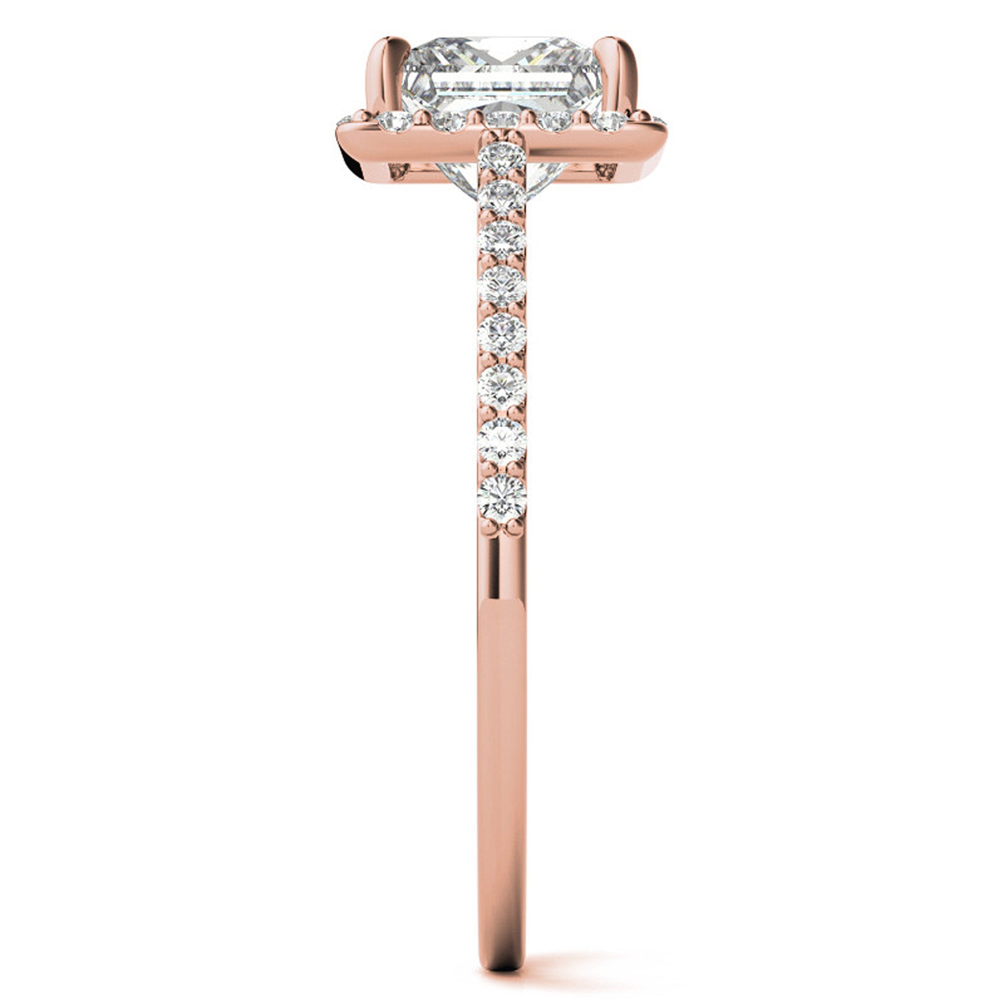 Sparkling Princess Cut Silver Ring