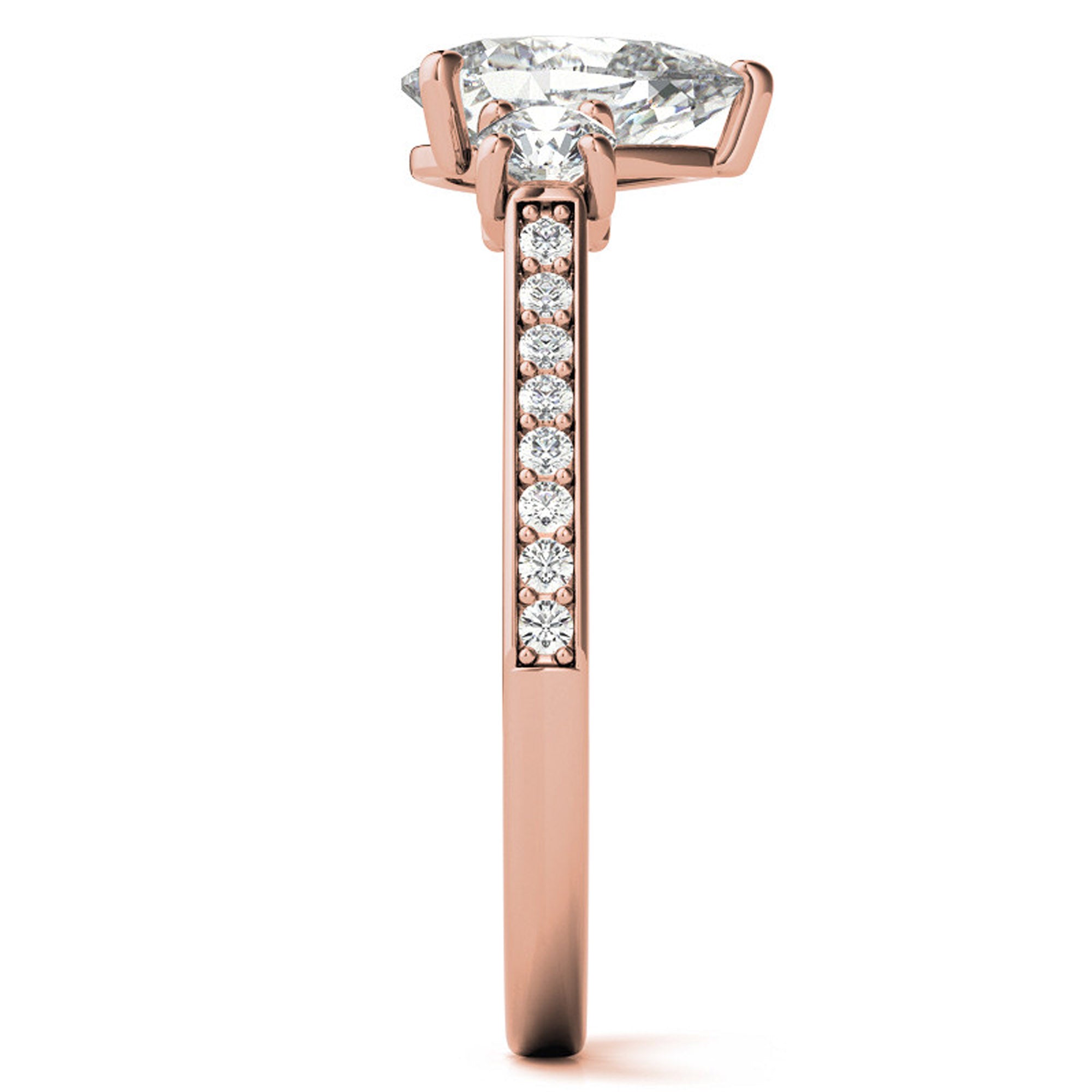 Silver Radiant Teardrop Ring