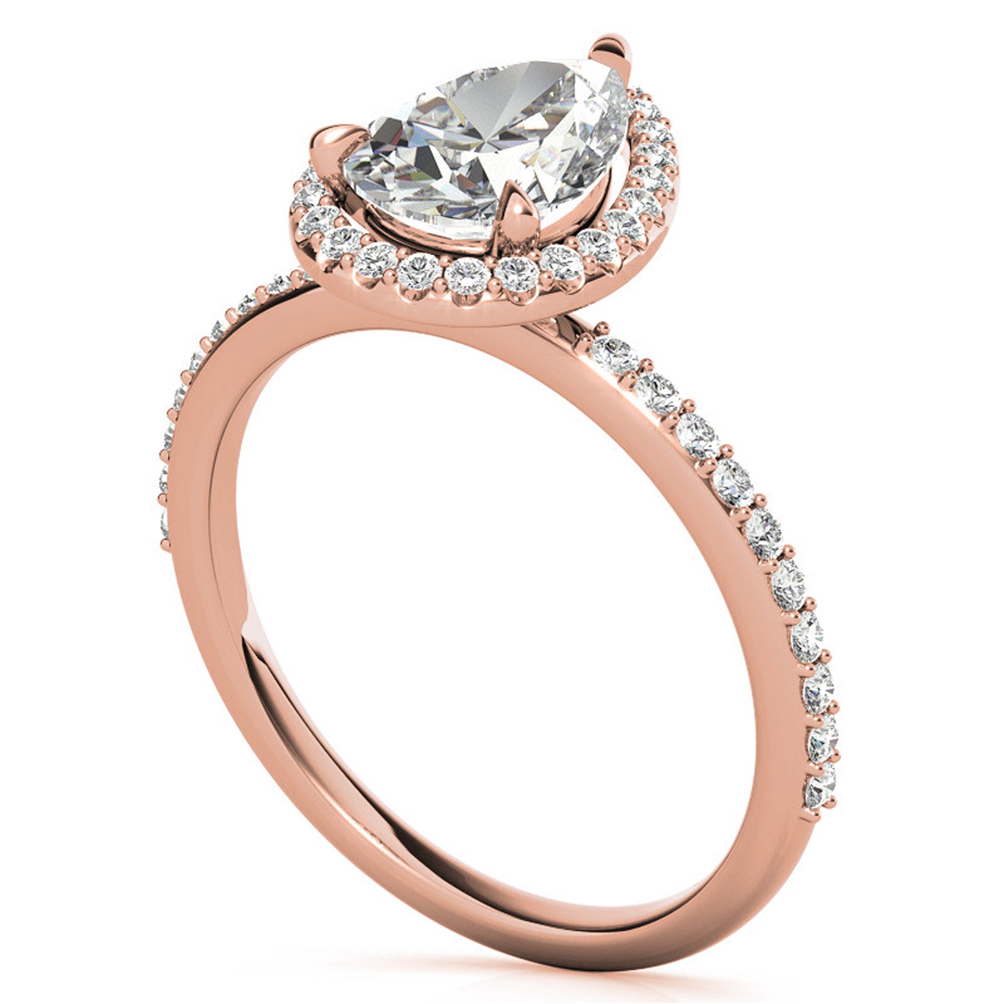 Silver Elegant Pear Ring