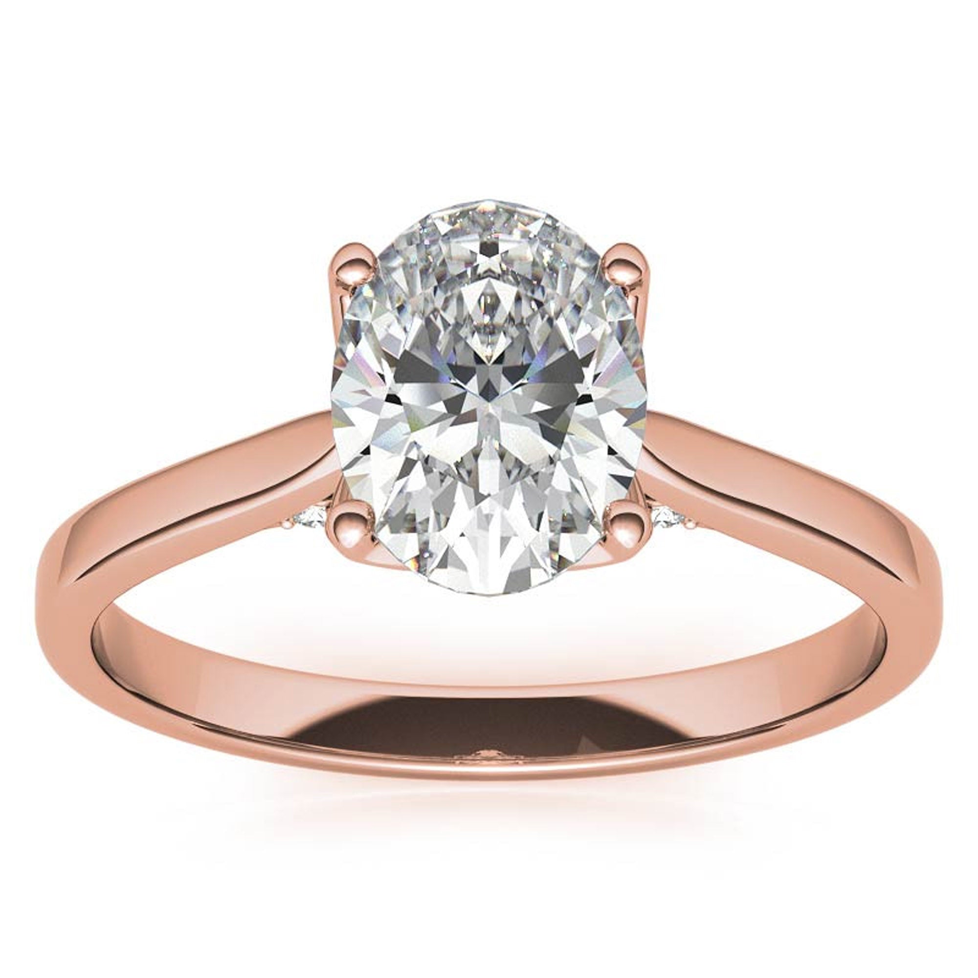 Silver Blush Solitaire Sparkle Ring