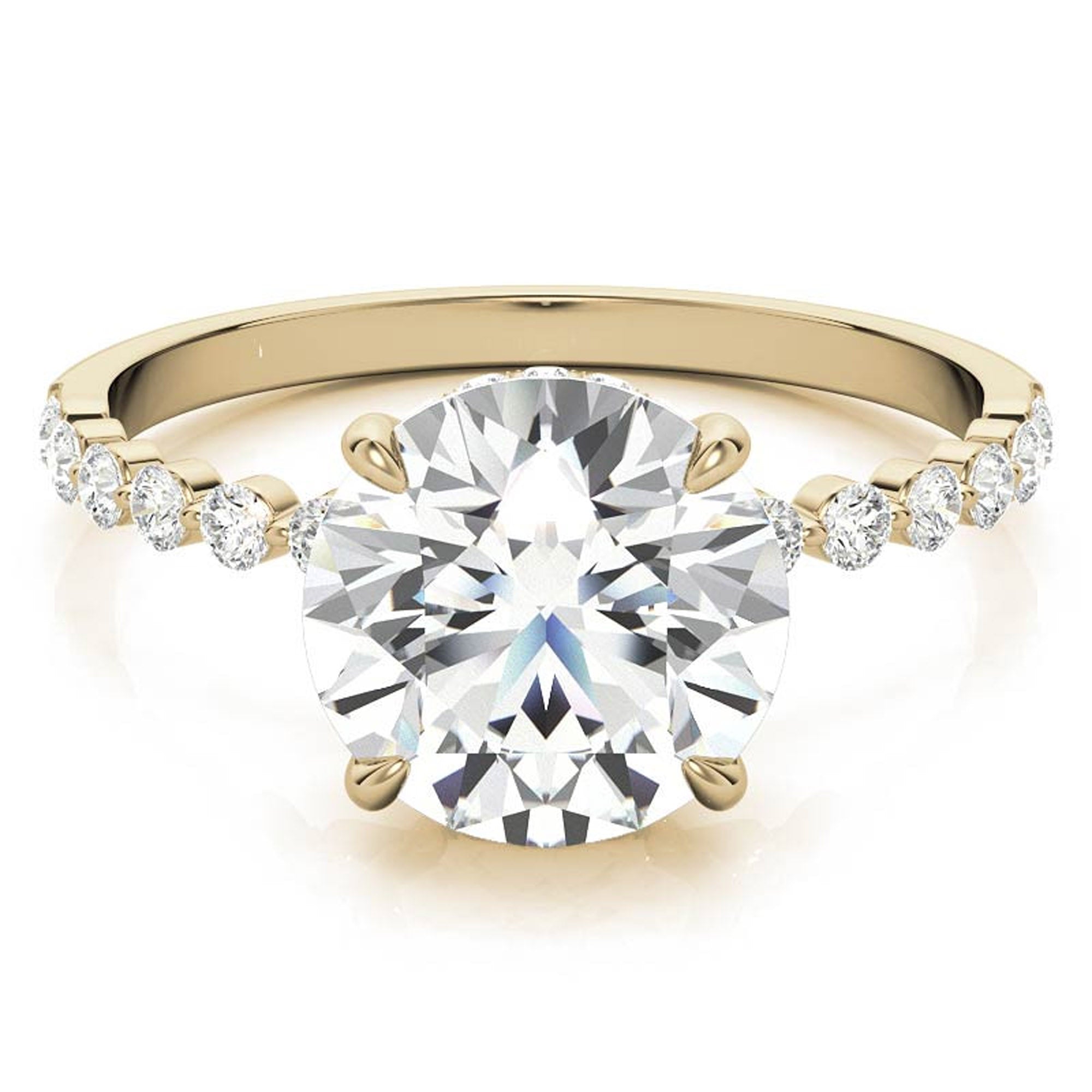 Adjustable Round Solitaire Ring