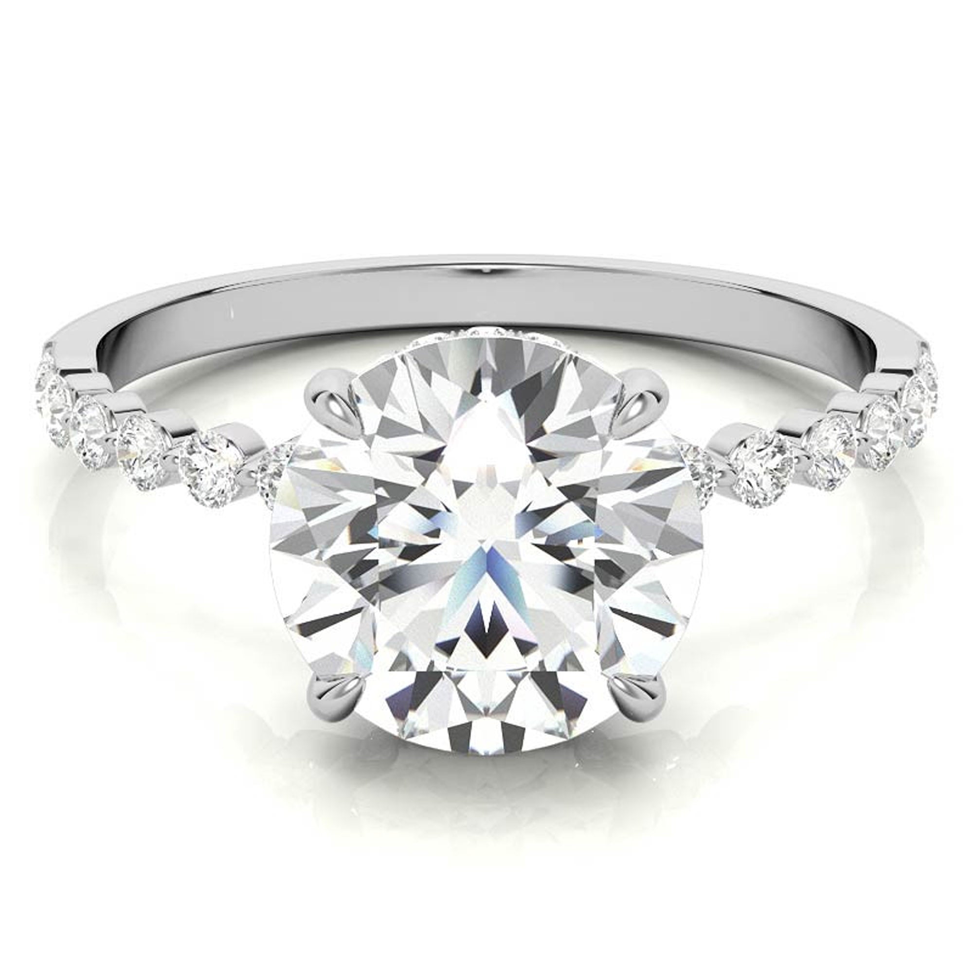 Adjustable Round Solitaire Ring