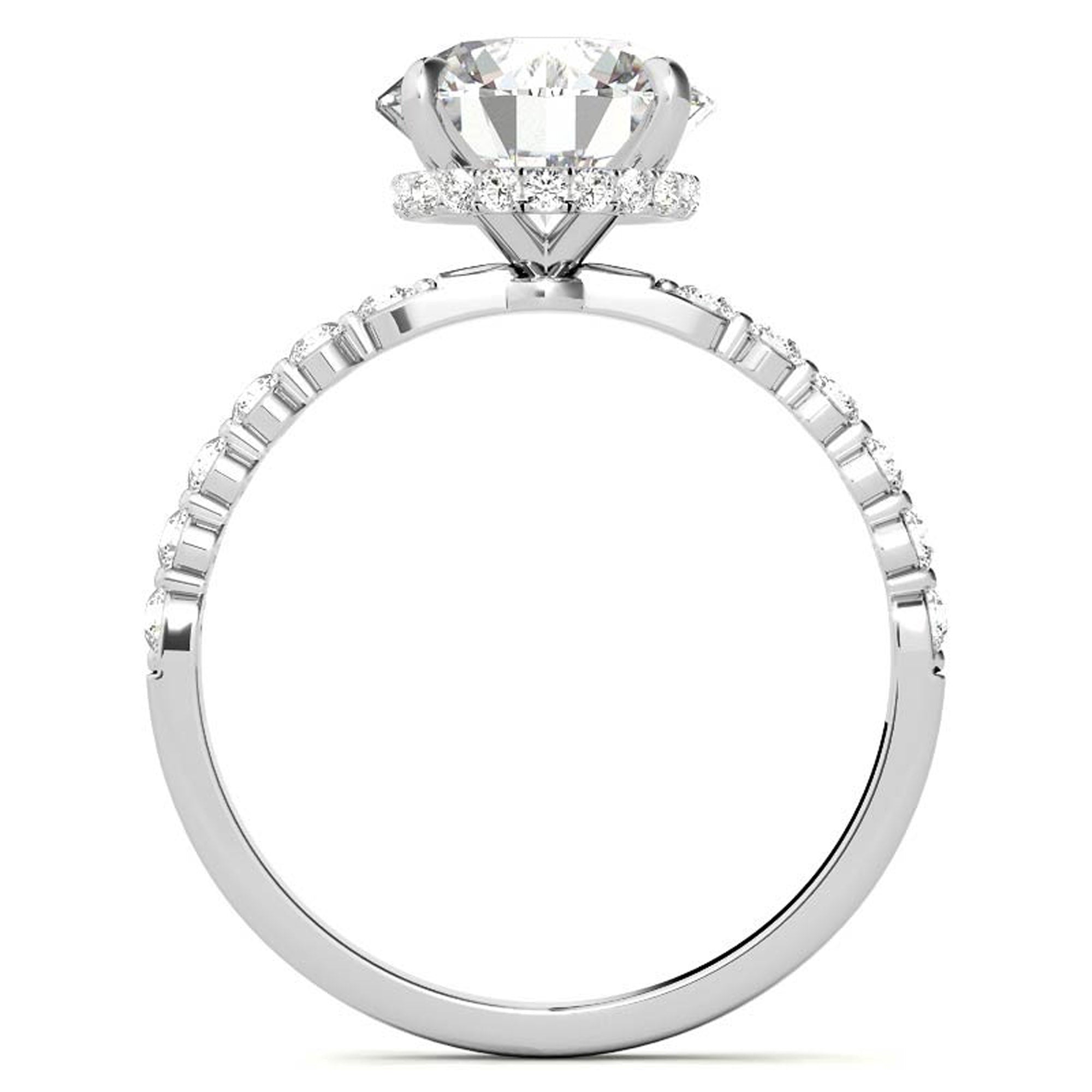 Adjustable Round Solitaire Ring