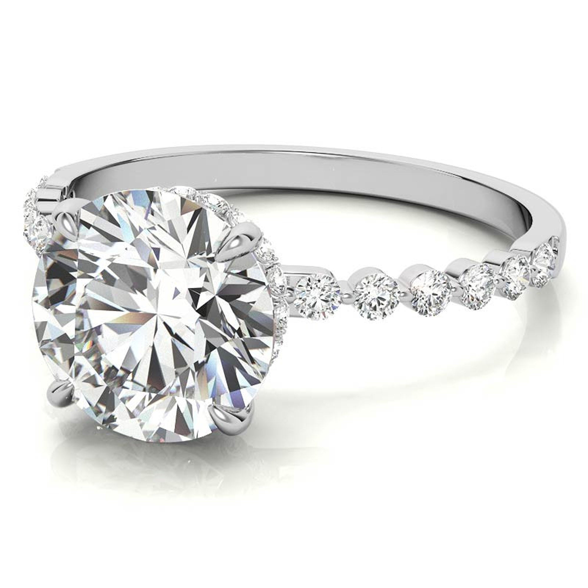 Adjustable Round Solitaire Ring