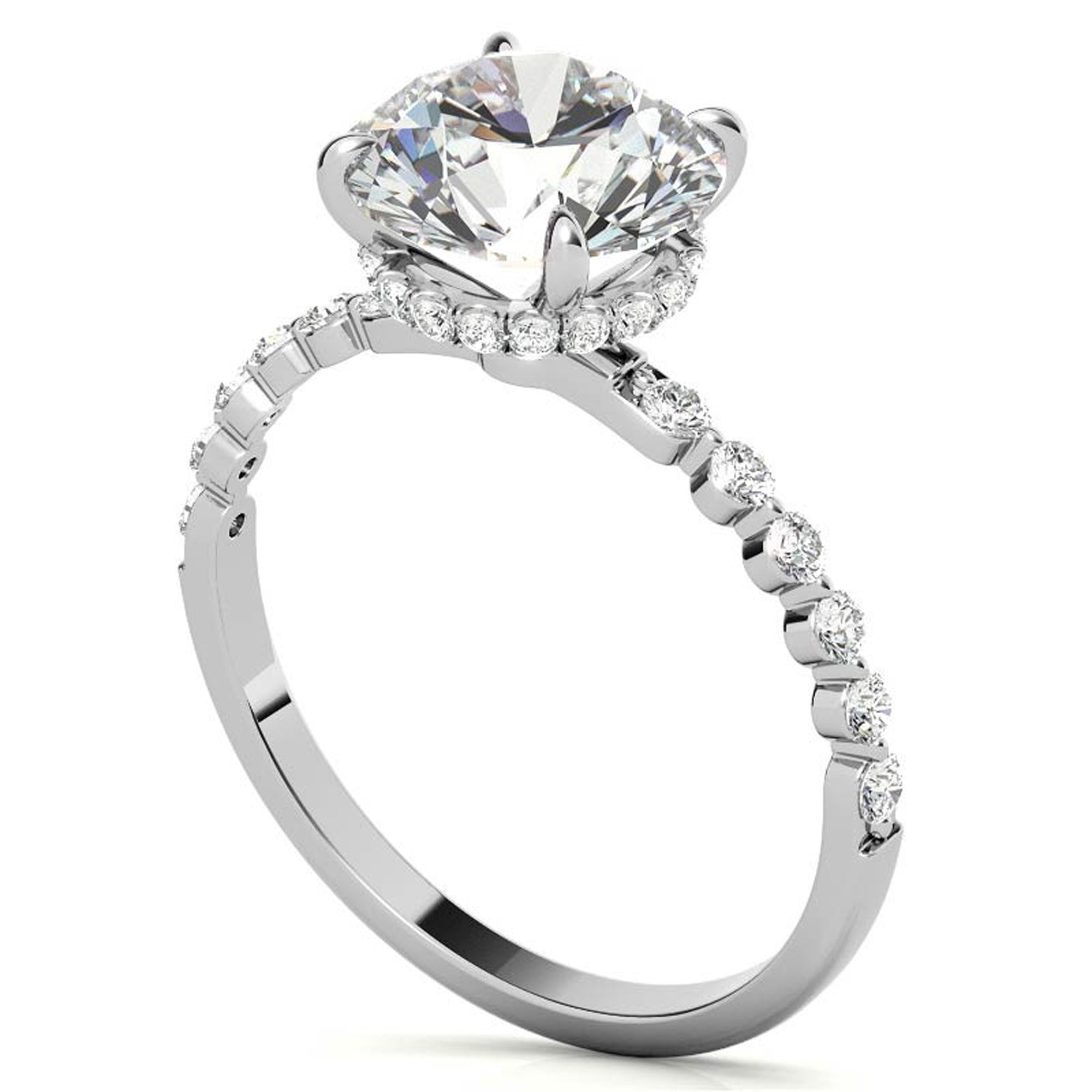 Adjustable Round Solitaire Ring
