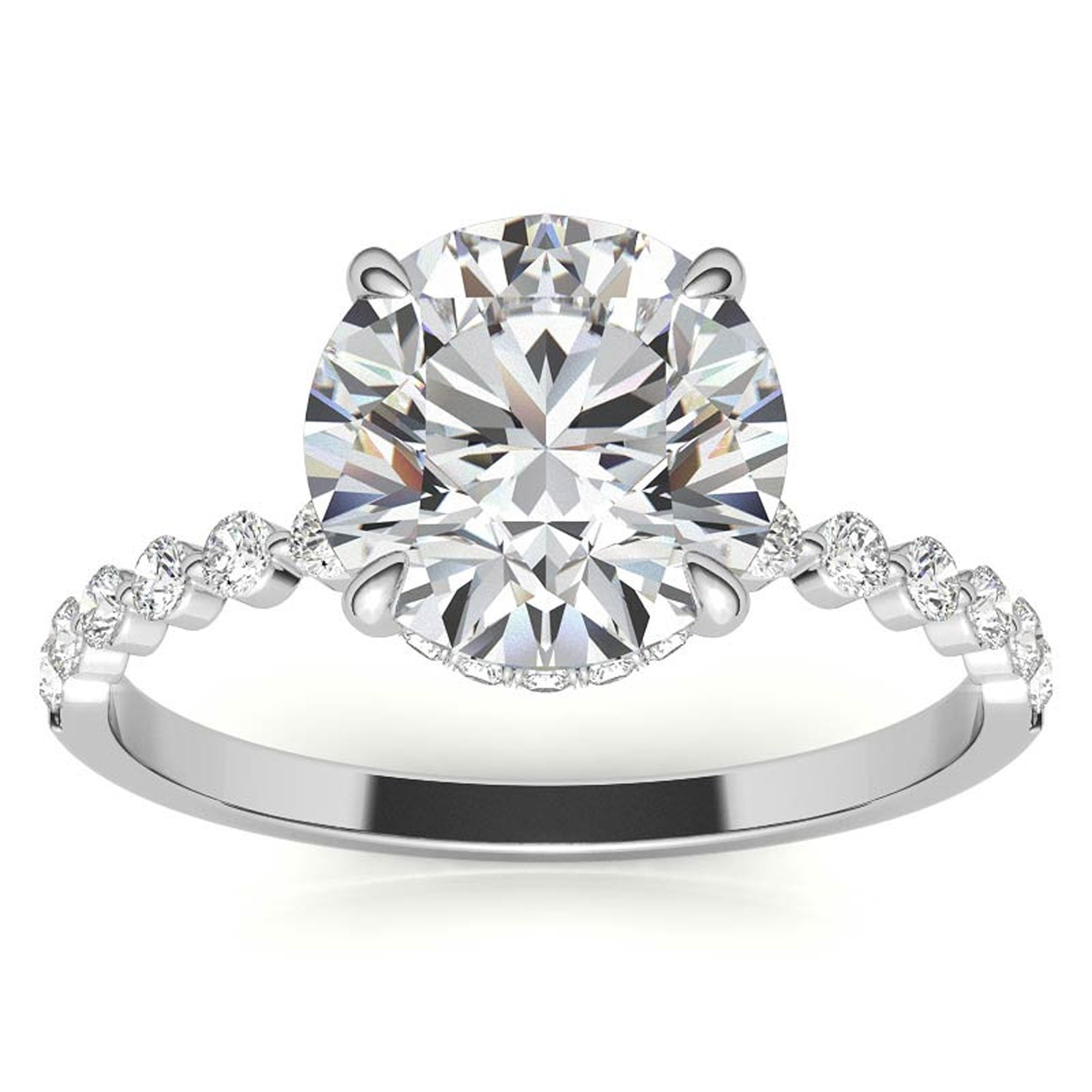 Adjustable Round Solitaire Ring