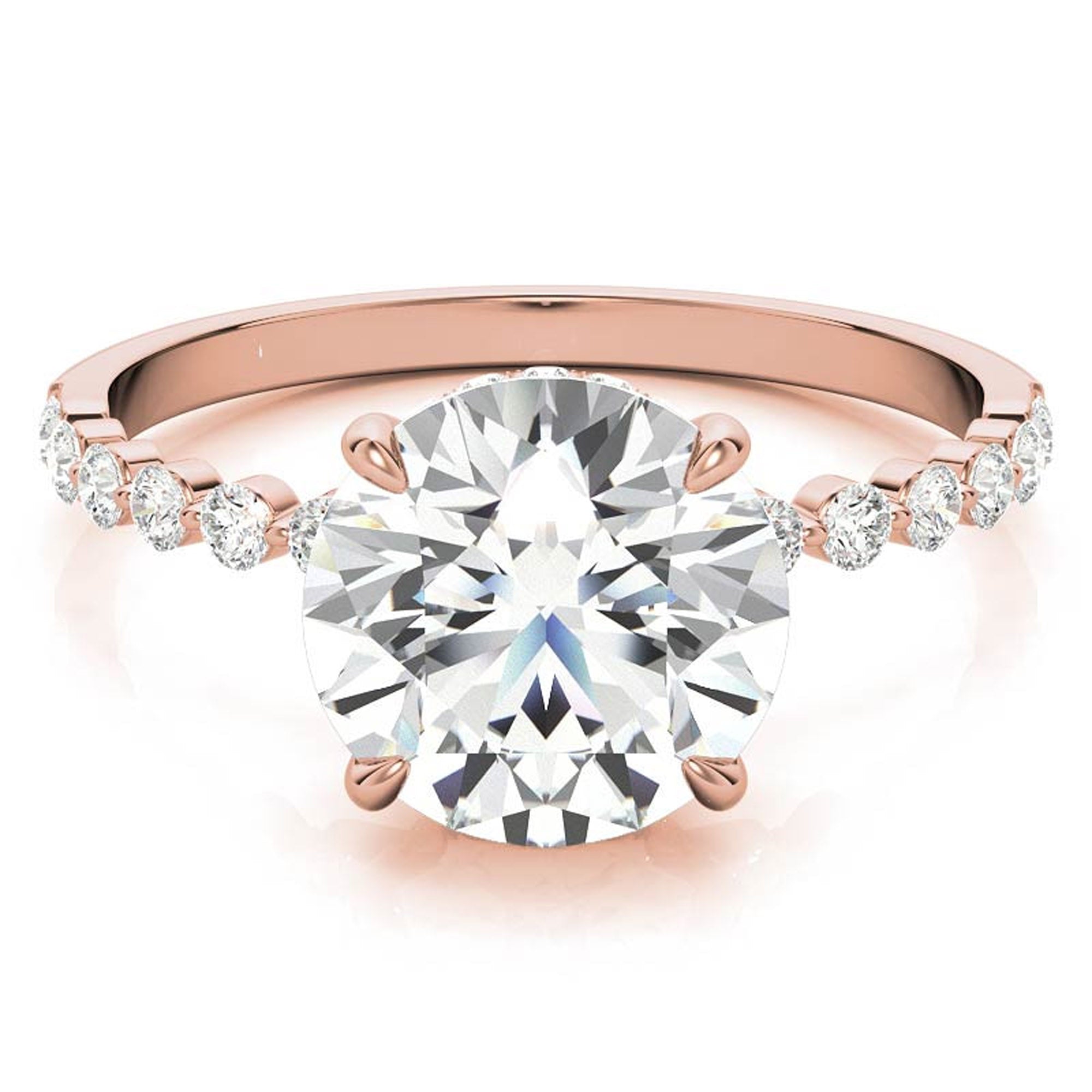 Adjustable Round Solitaire Ring
