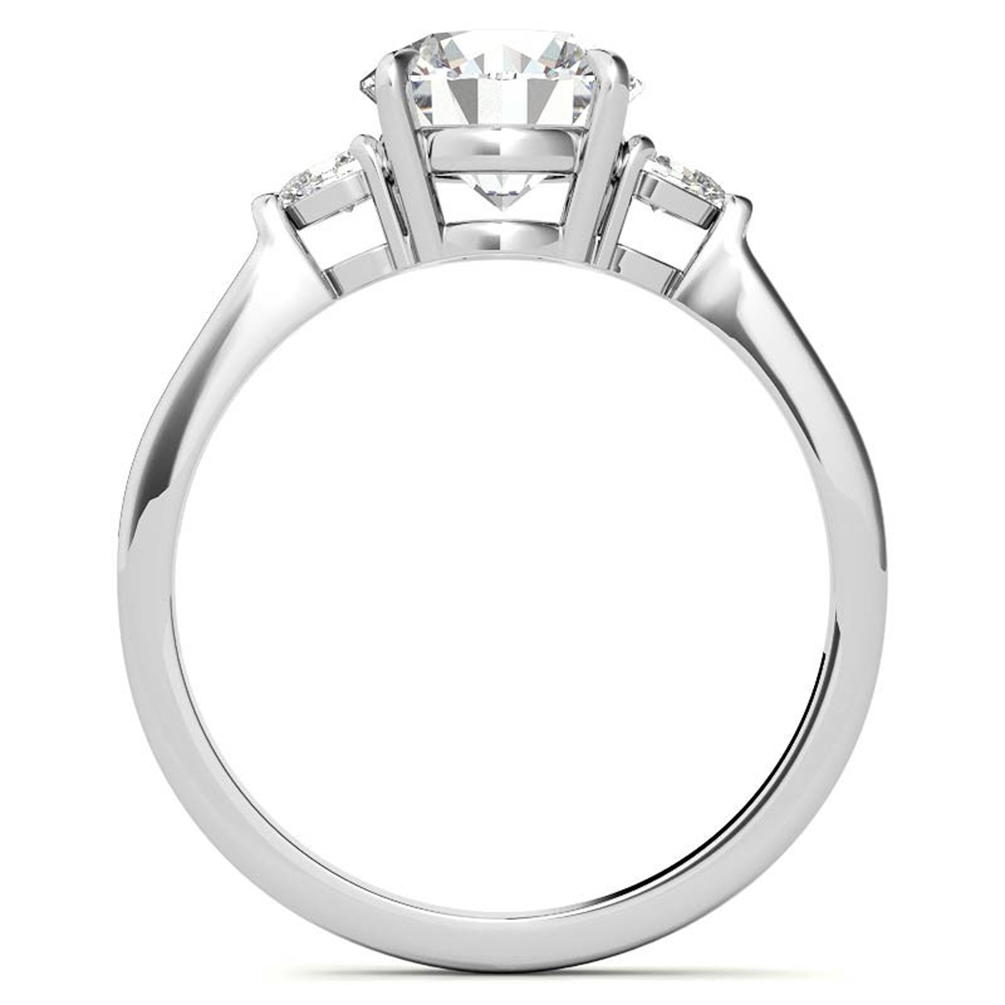 Elegant Round and Pear Cut Diamond Ring
