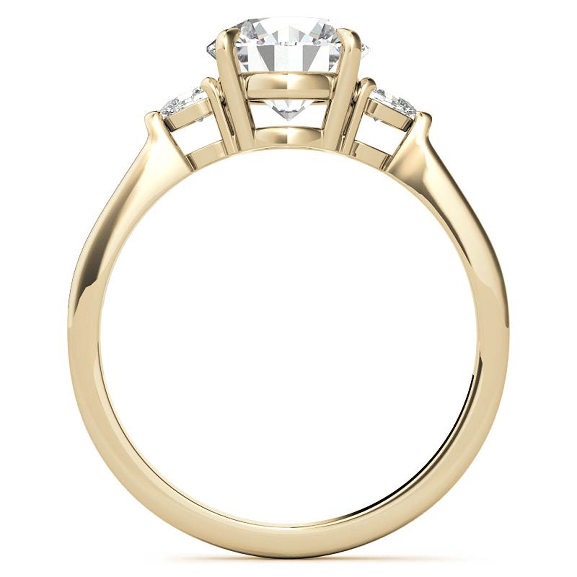 Elegant Round and Pear Cut Diamond Ring