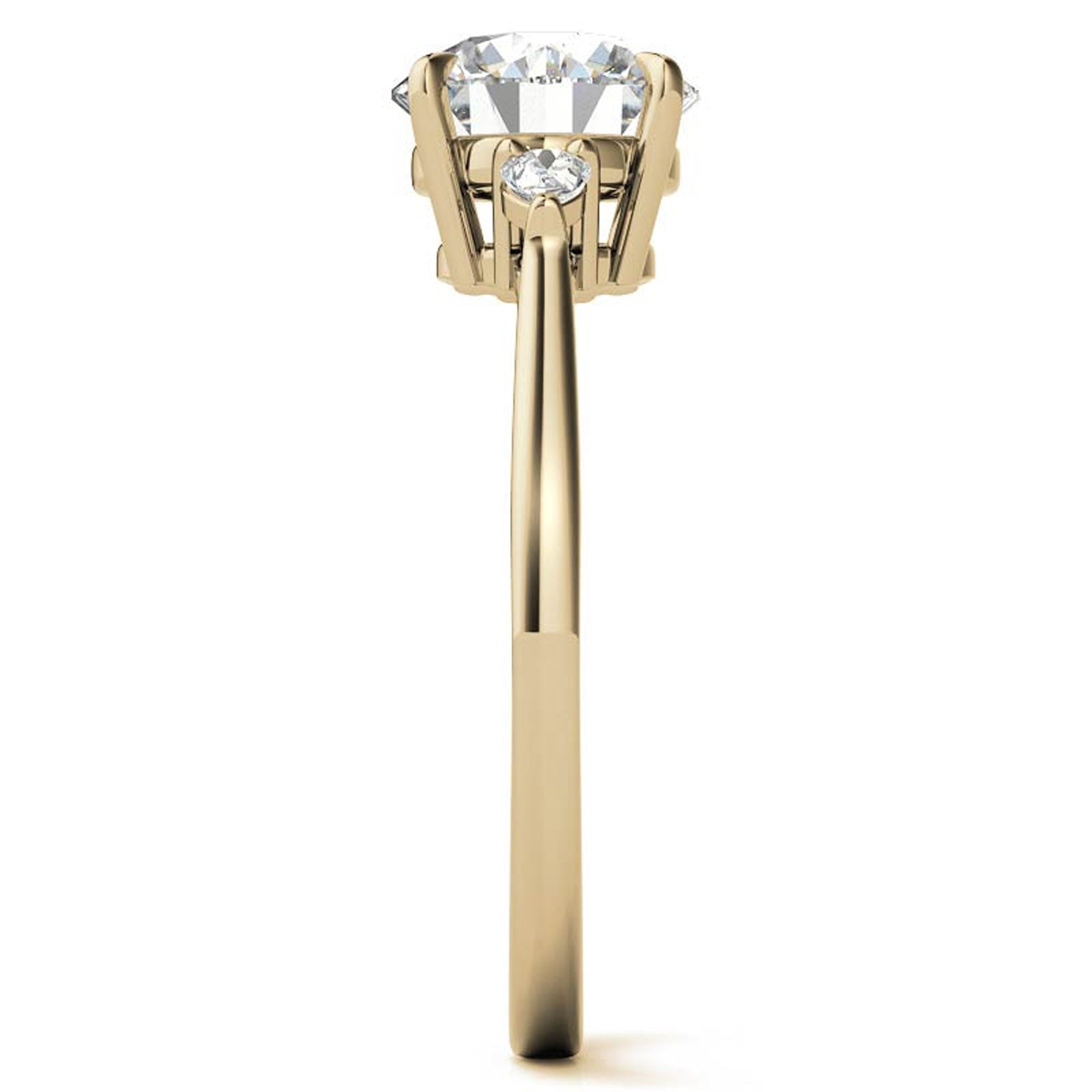 Elegant Round and Pear Cut Diamond Ring