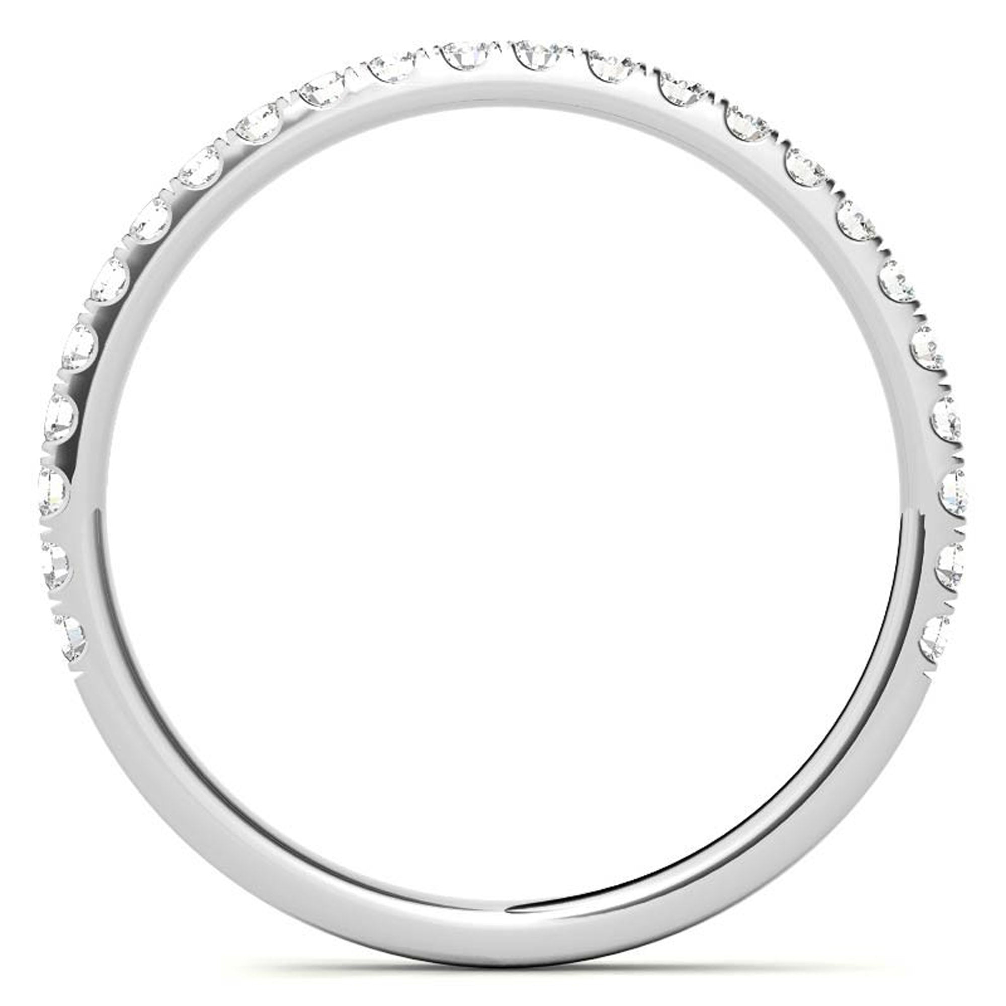 White Gold Plated Stackable Diamond Ring Set