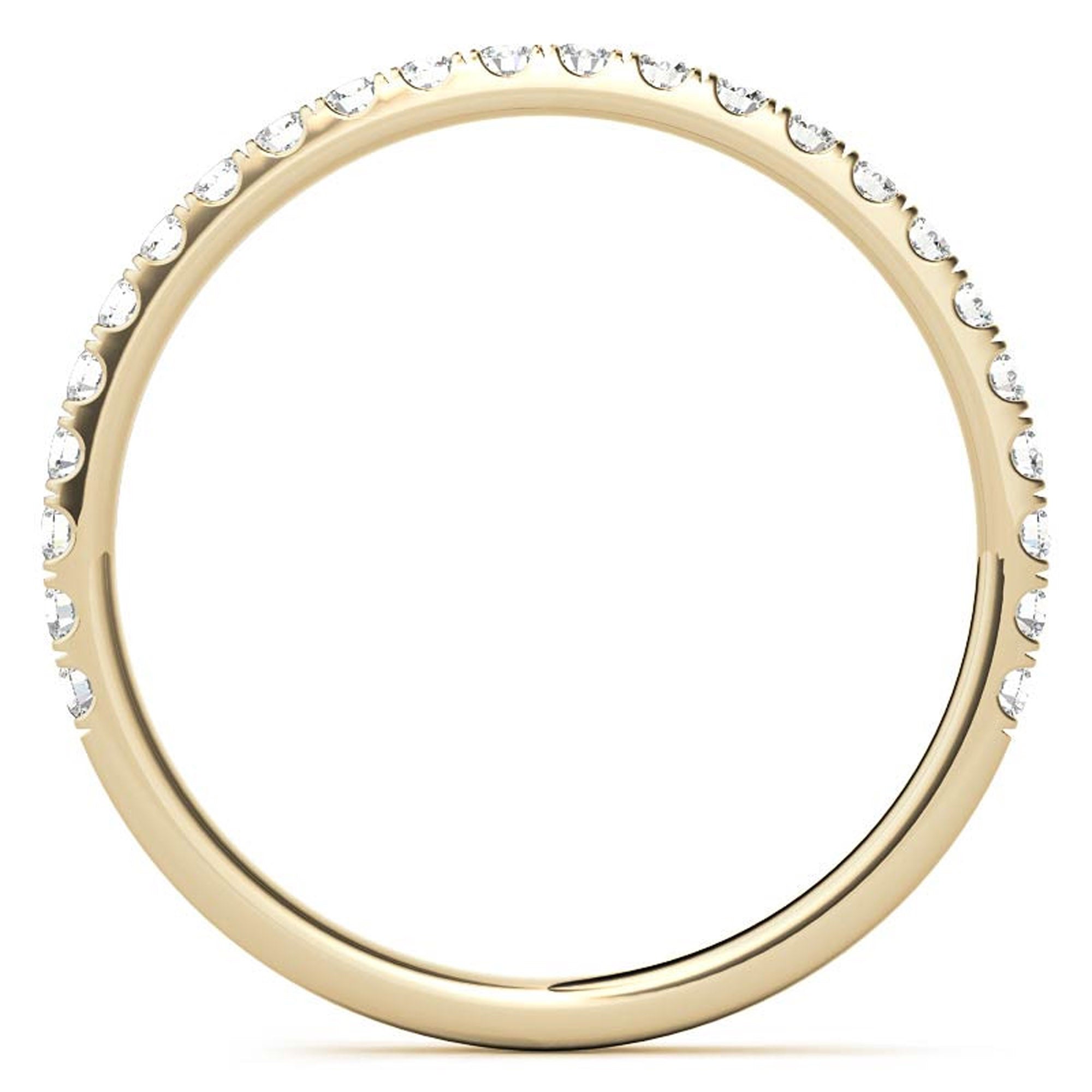Yellow Gold Plated Stackable Diamond Ring Set