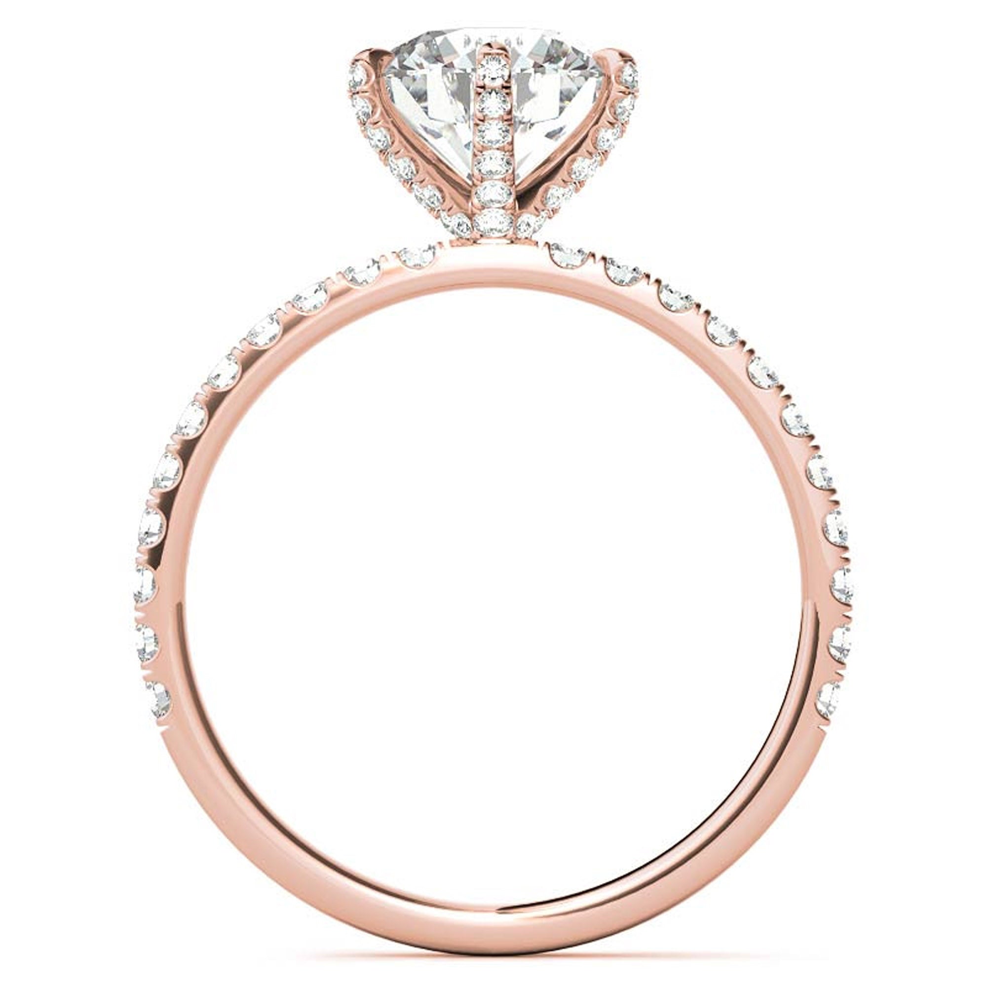 Rose Gold Plated Stackable Diamond Ring Set