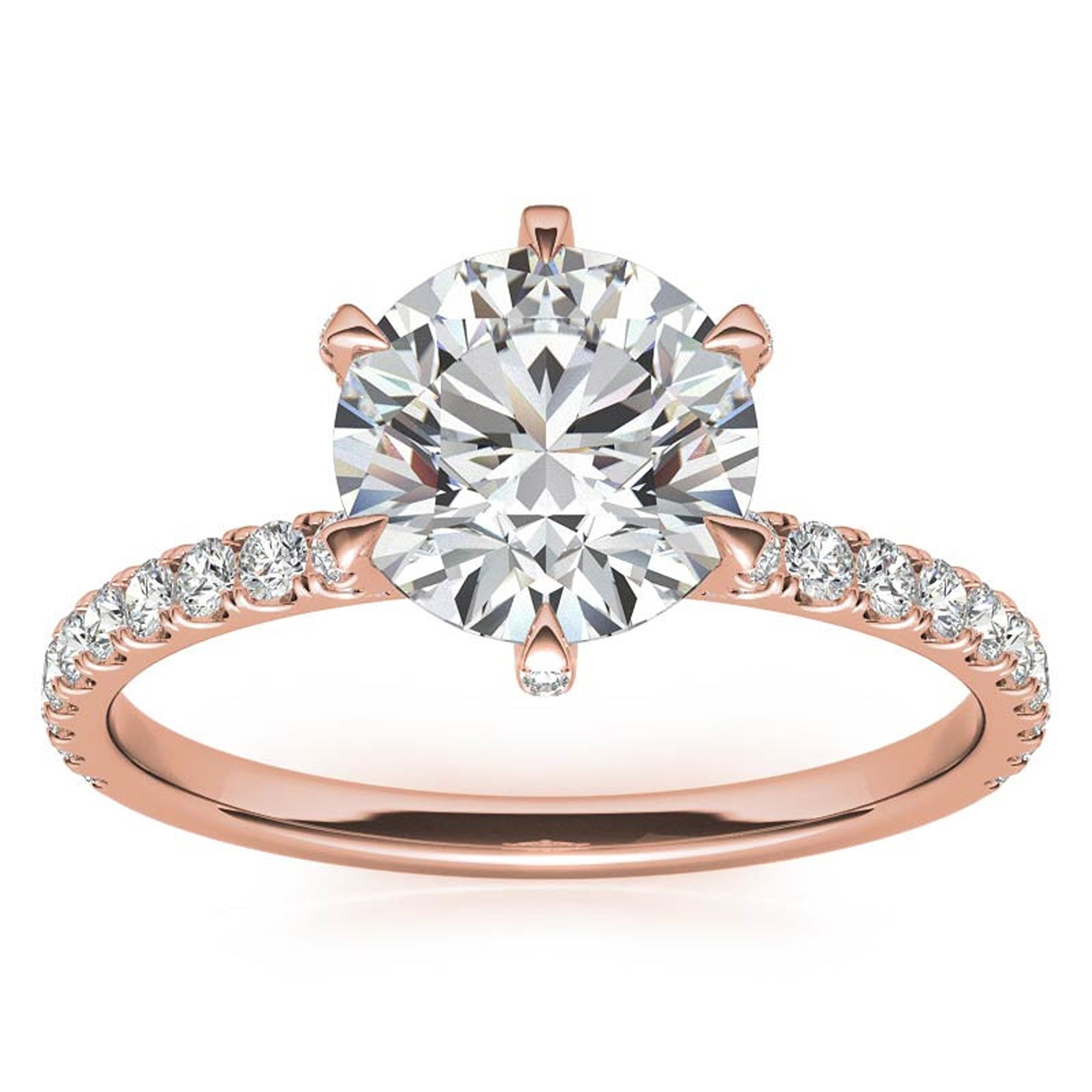 Rose Gold Plated Stackable Diamond Ring Set
