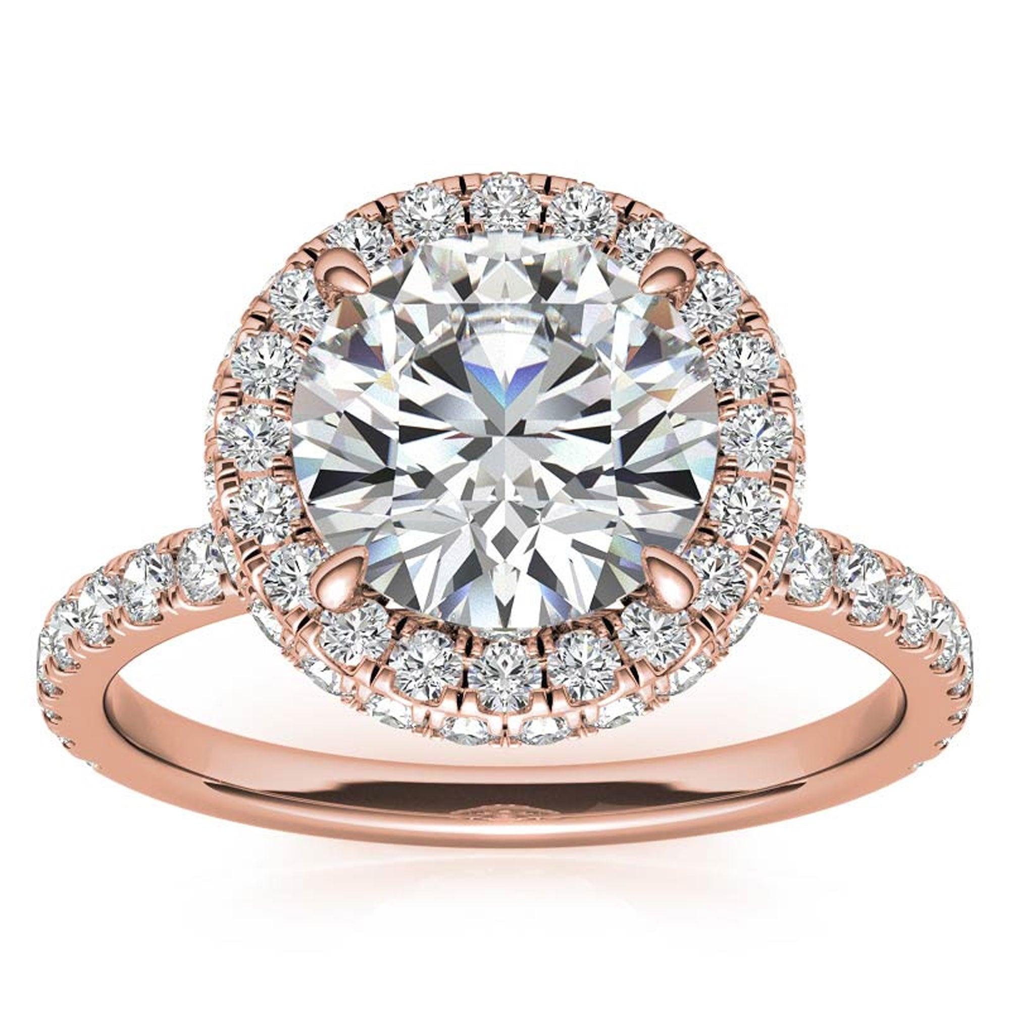 Sparkling Round Cut Halo Ring for Women
