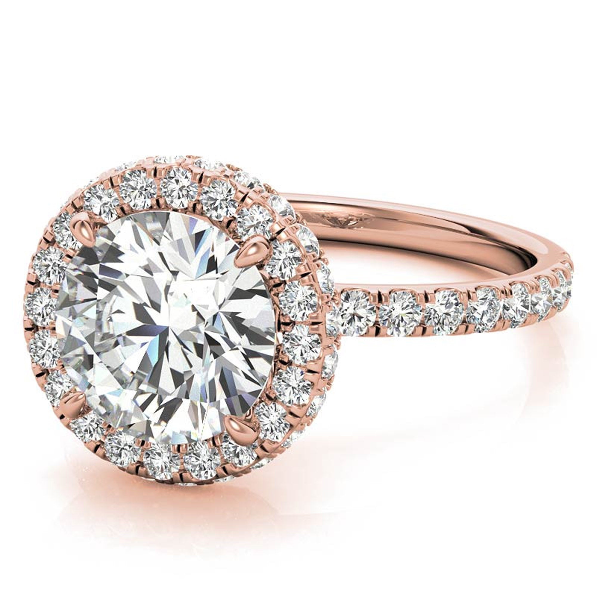 Sparkling Round Cut Halo Ring for Women