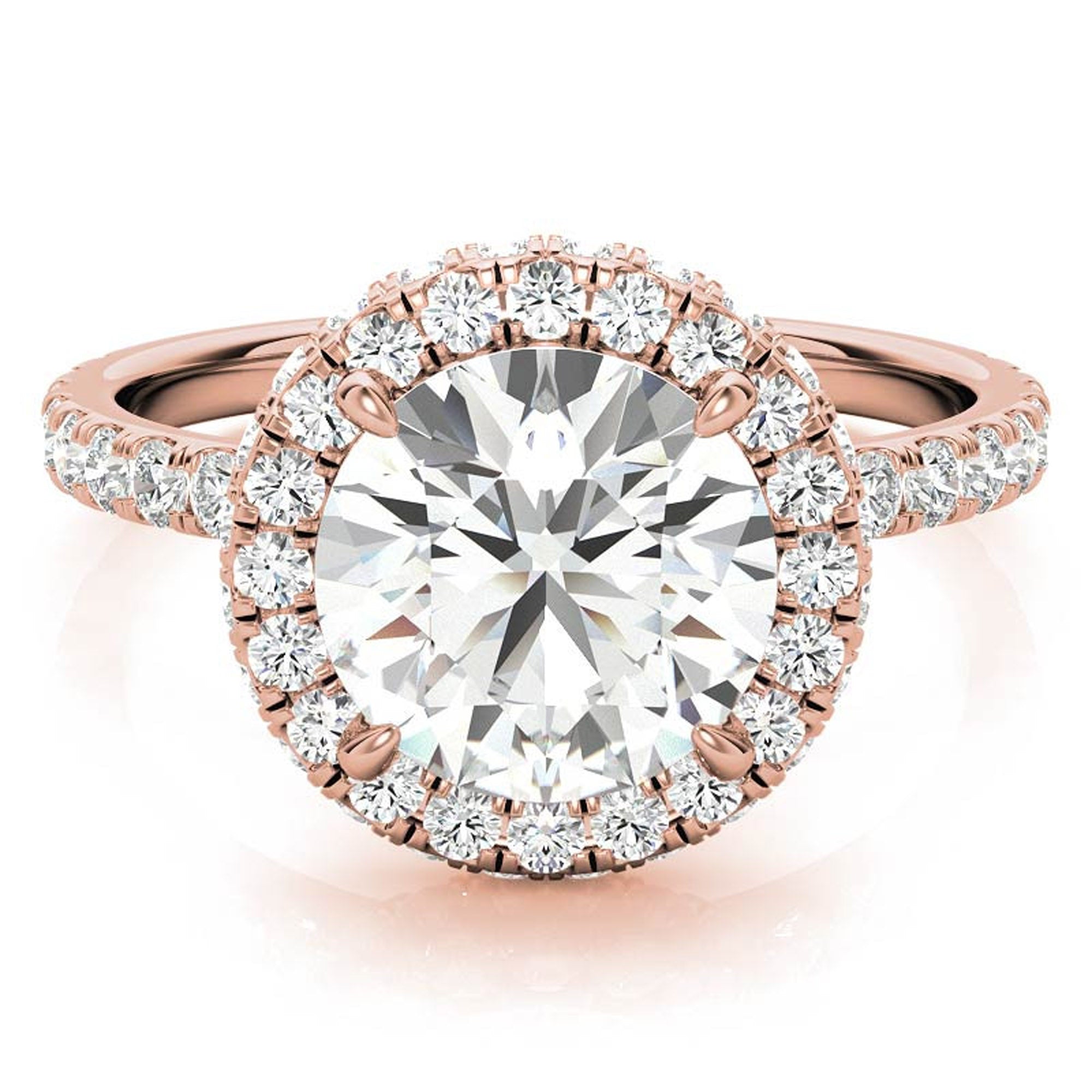 Sparkling Round Cut Halo Ring for Women