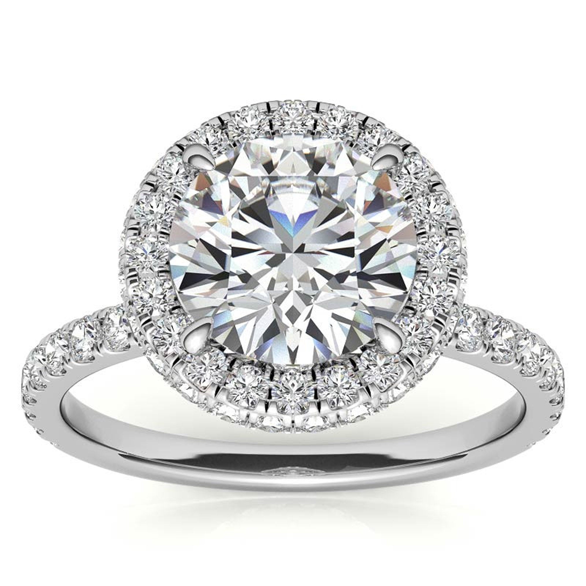 Sparkling Round Cut Halo Ring for Women