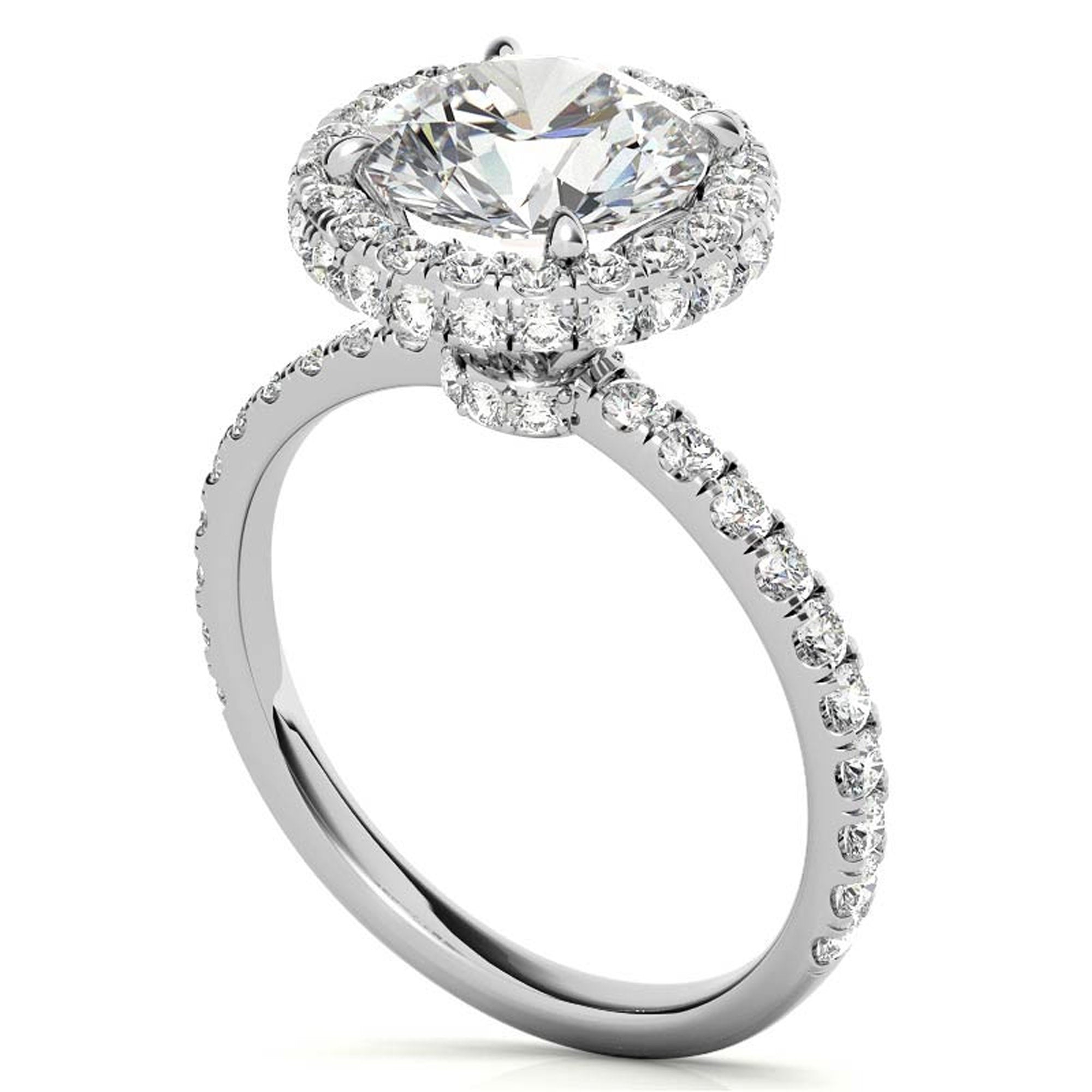 Sparkling Round Cut Halo Ring for Women