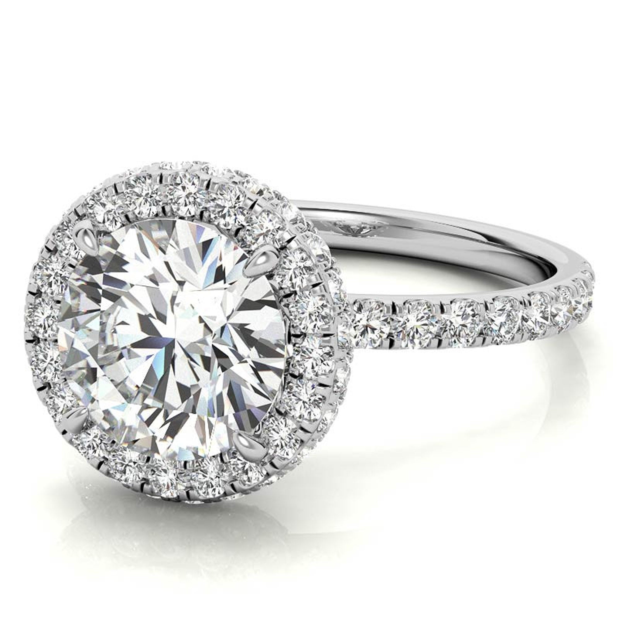 Sparkling Round Cut Halo Ring for Women